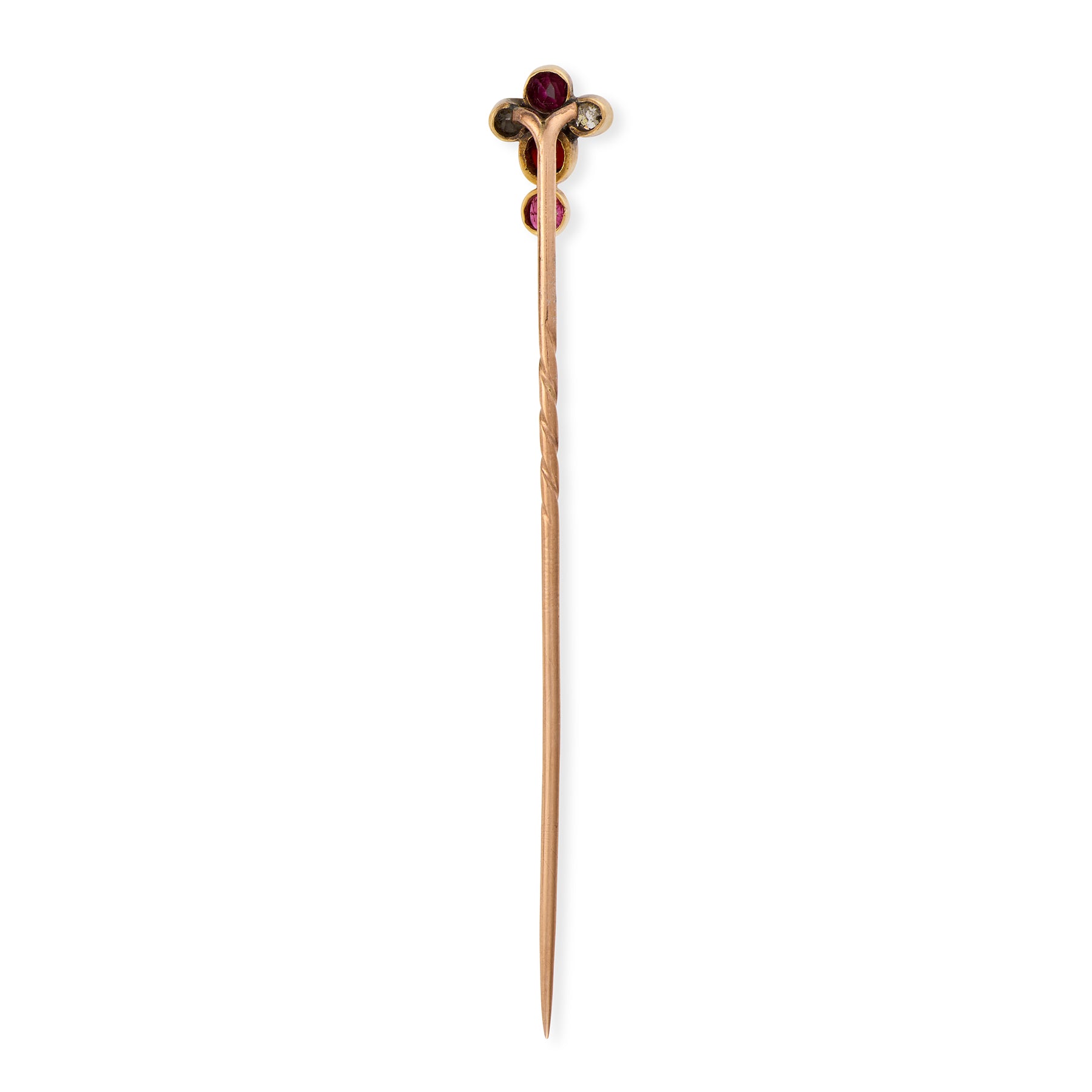 Burma Ruby & Diamond Stickpin