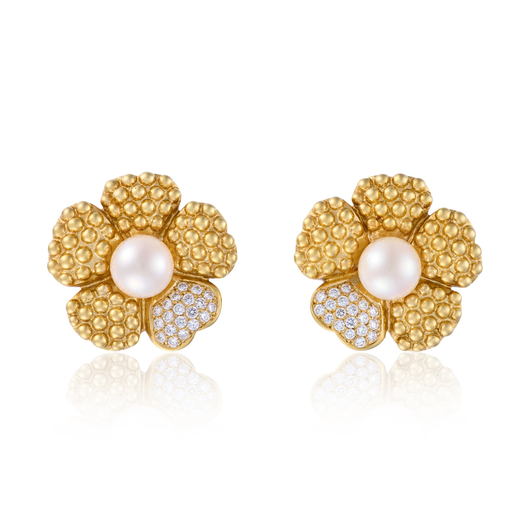 Akoya Pearl & Diamond Earrings by Fred, Paris - Wildsmith Jewellery