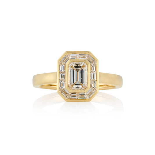 Art Deco Style Diamond Cluster Ring