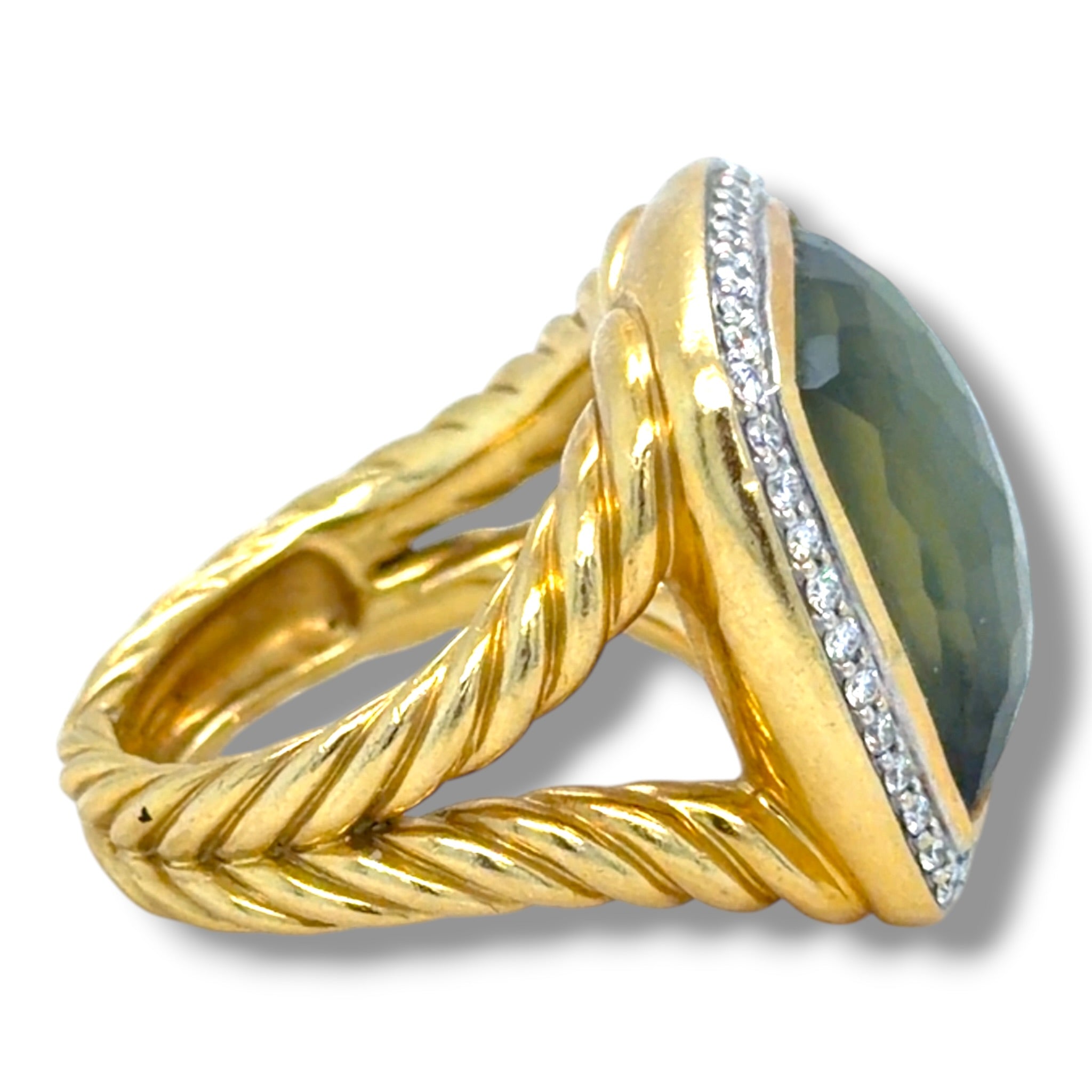 David Yurman Green Orchid & Diamond Ring