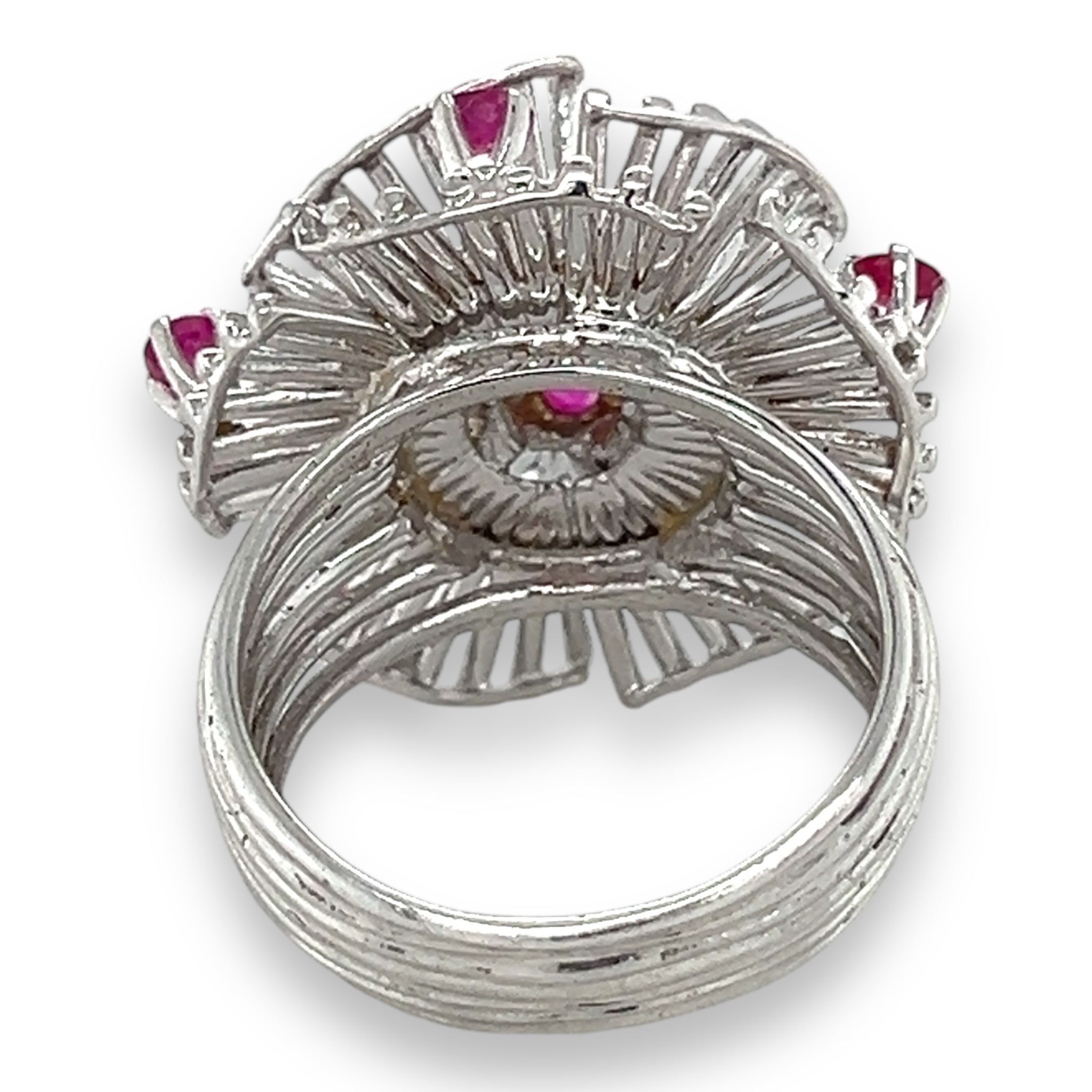 1970's Pink Sapphire & Diamond Ring by Sannit & Stein for Kutchinsky - Wildsmith Jewellery