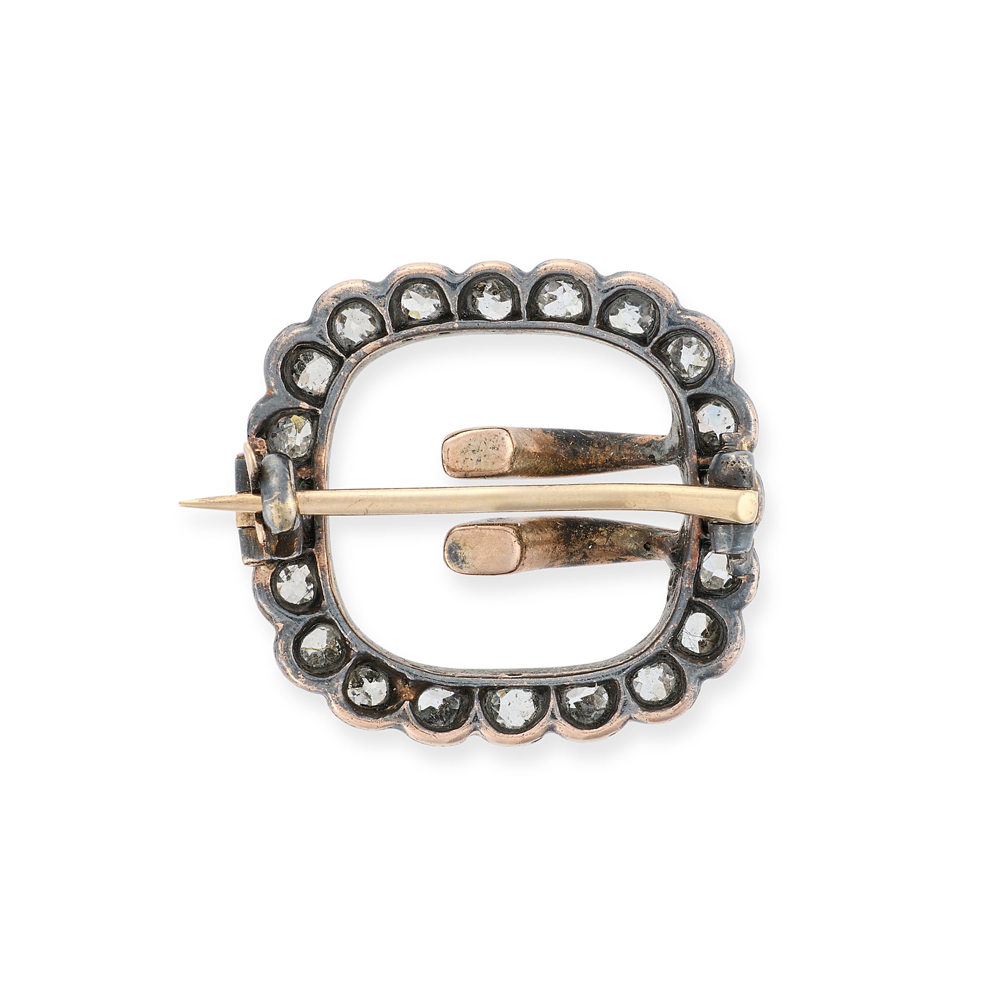 Victorian Old Cut Diamond Buckle Brooch - Wildsmith Jewellery
