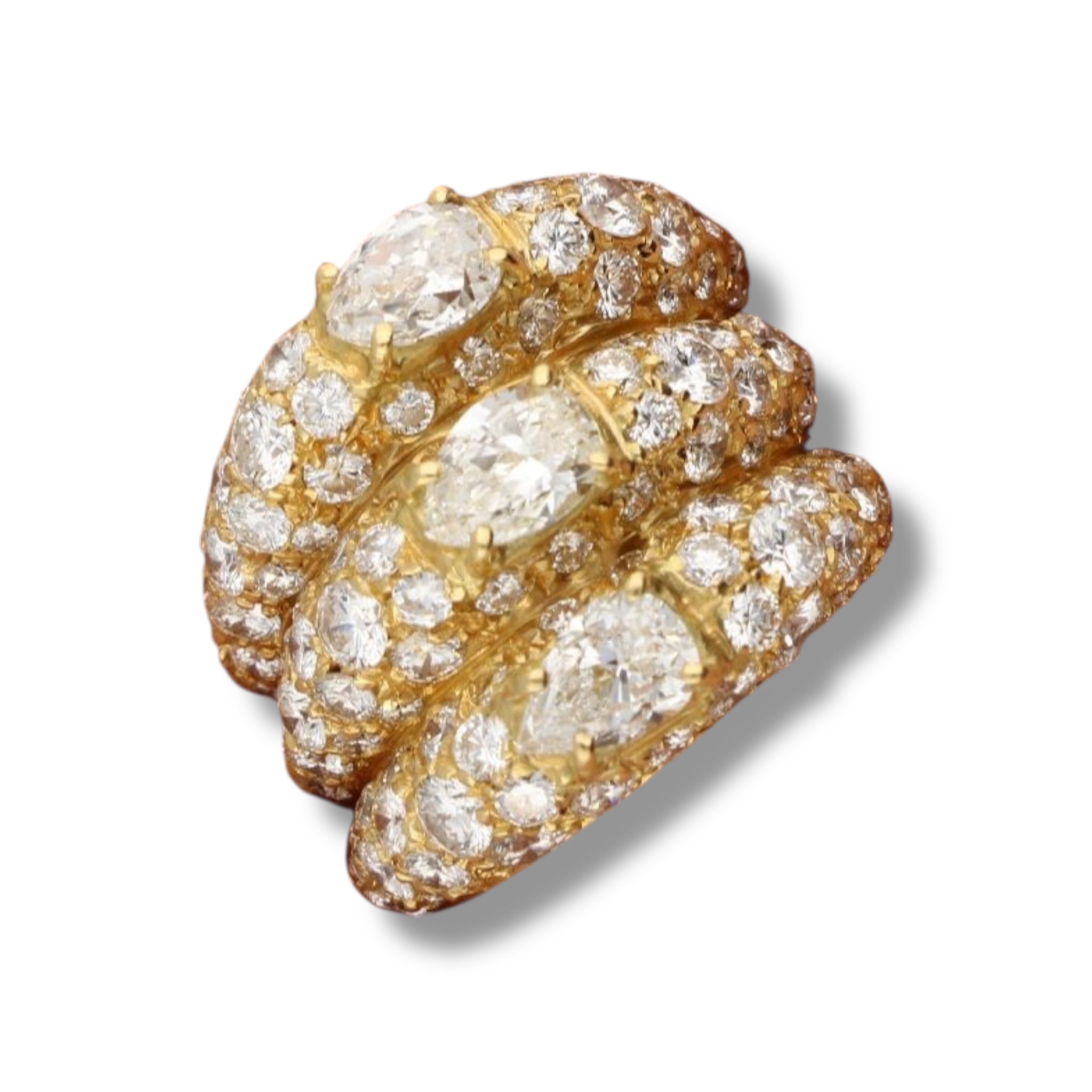 Vintage Pear Cut Diamond Cocktail Ring