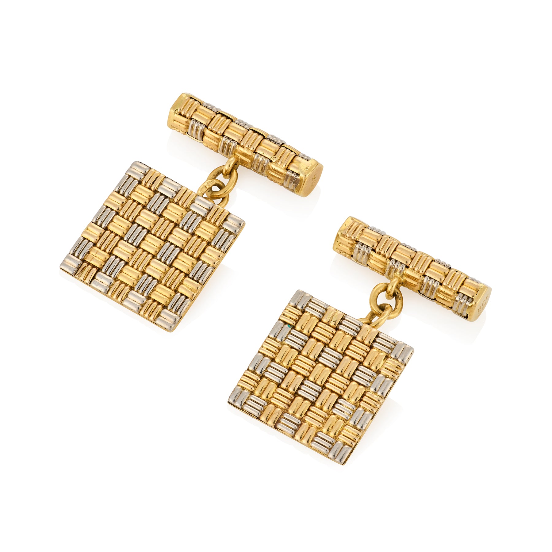 1960's 18ct Yellow & White Gold Cufflinks by Roy King - Wildsmith Jewellery