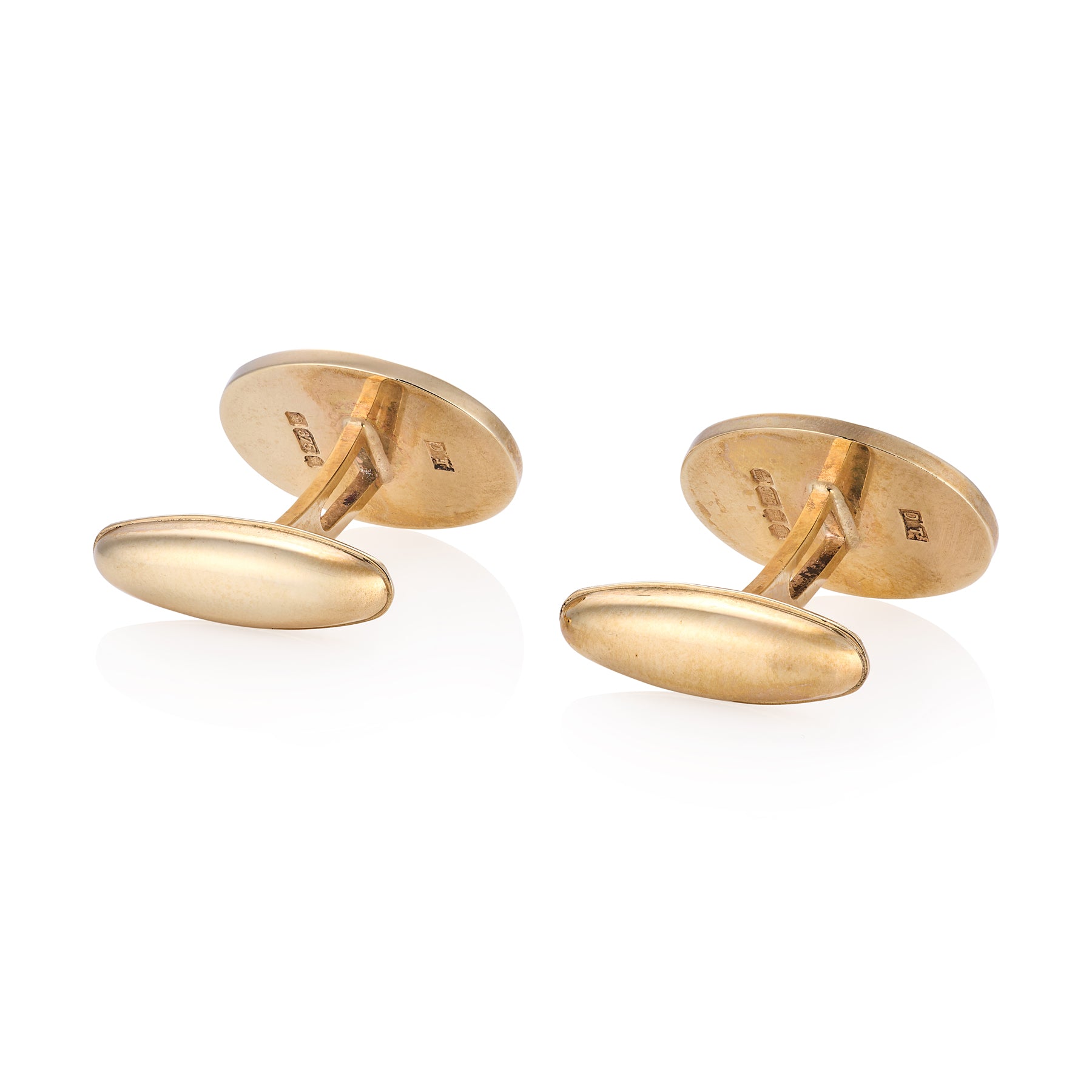 Gold Oval Cufflinks