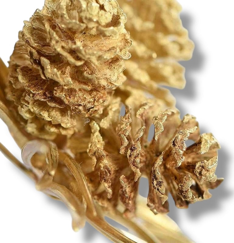 Hermes Paris, Vintage Pine Cone Brooch