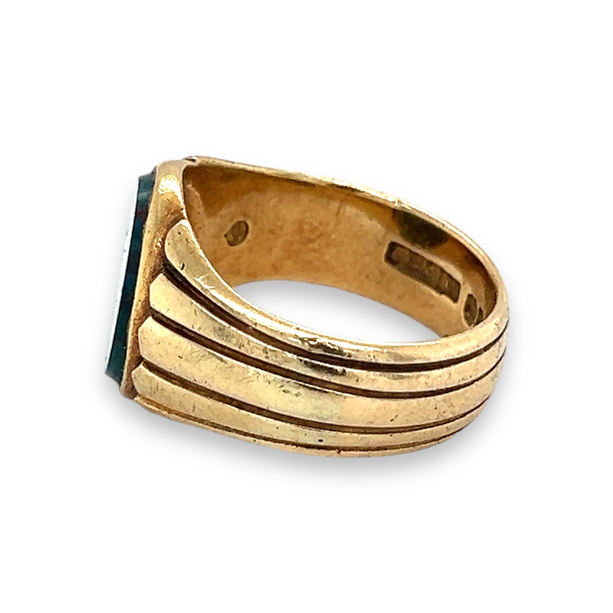 Victorian 18ct Gold & Bloodstone Signet Ring - Wildsmith Jewellery