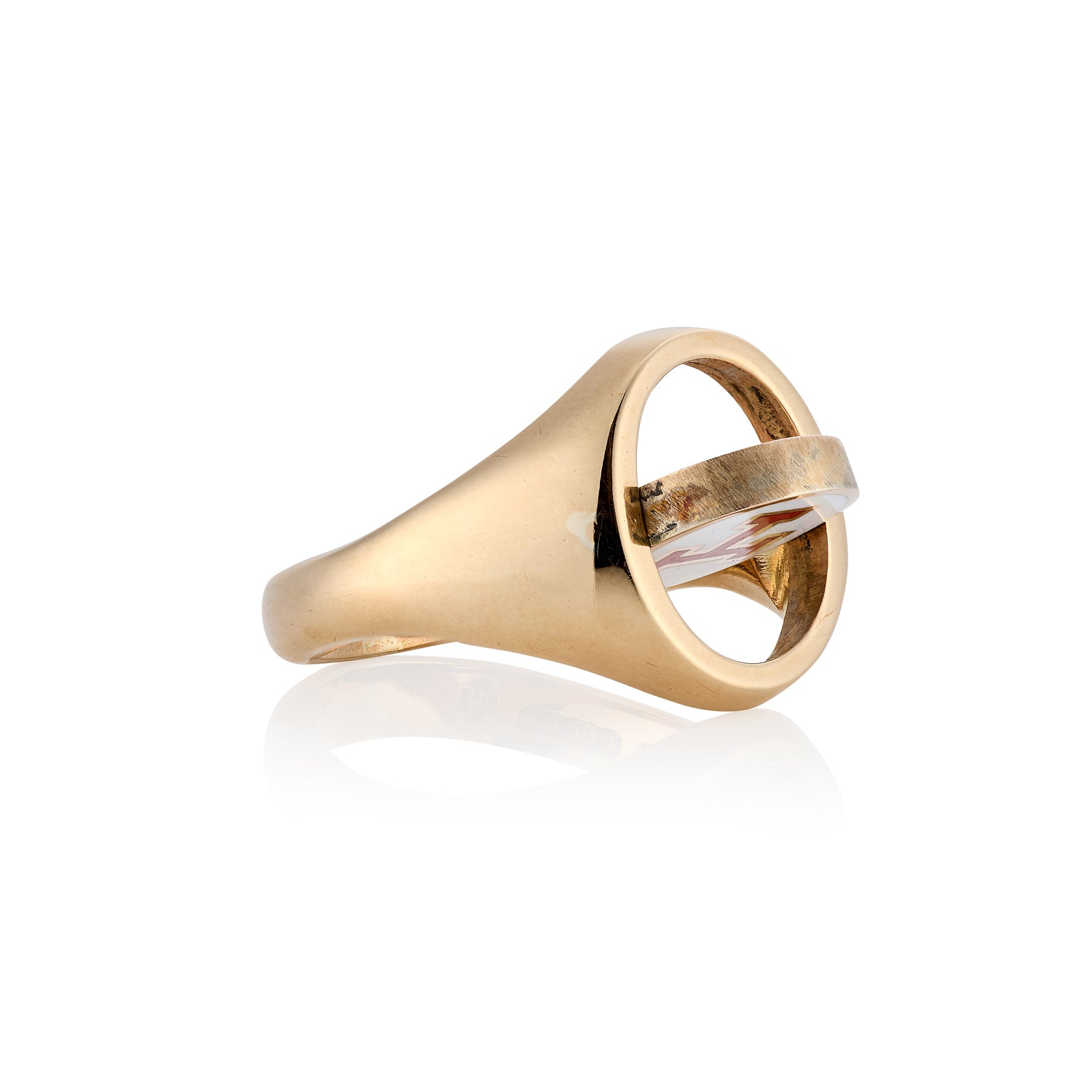 Masonic Triple Tau Swivel Signet Ring