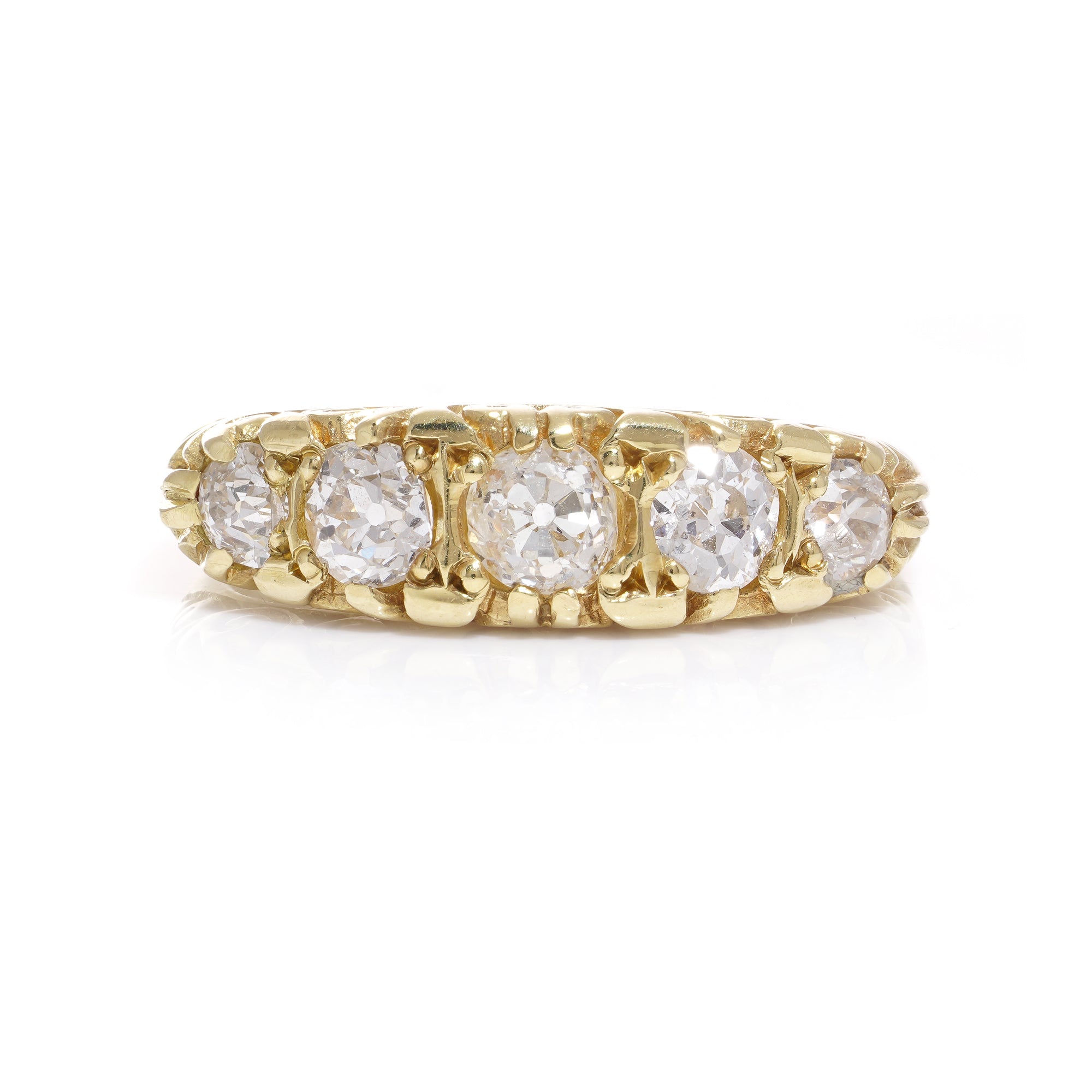 Gold & Diamond Five Stone Ring - Wildsmith Jewellery