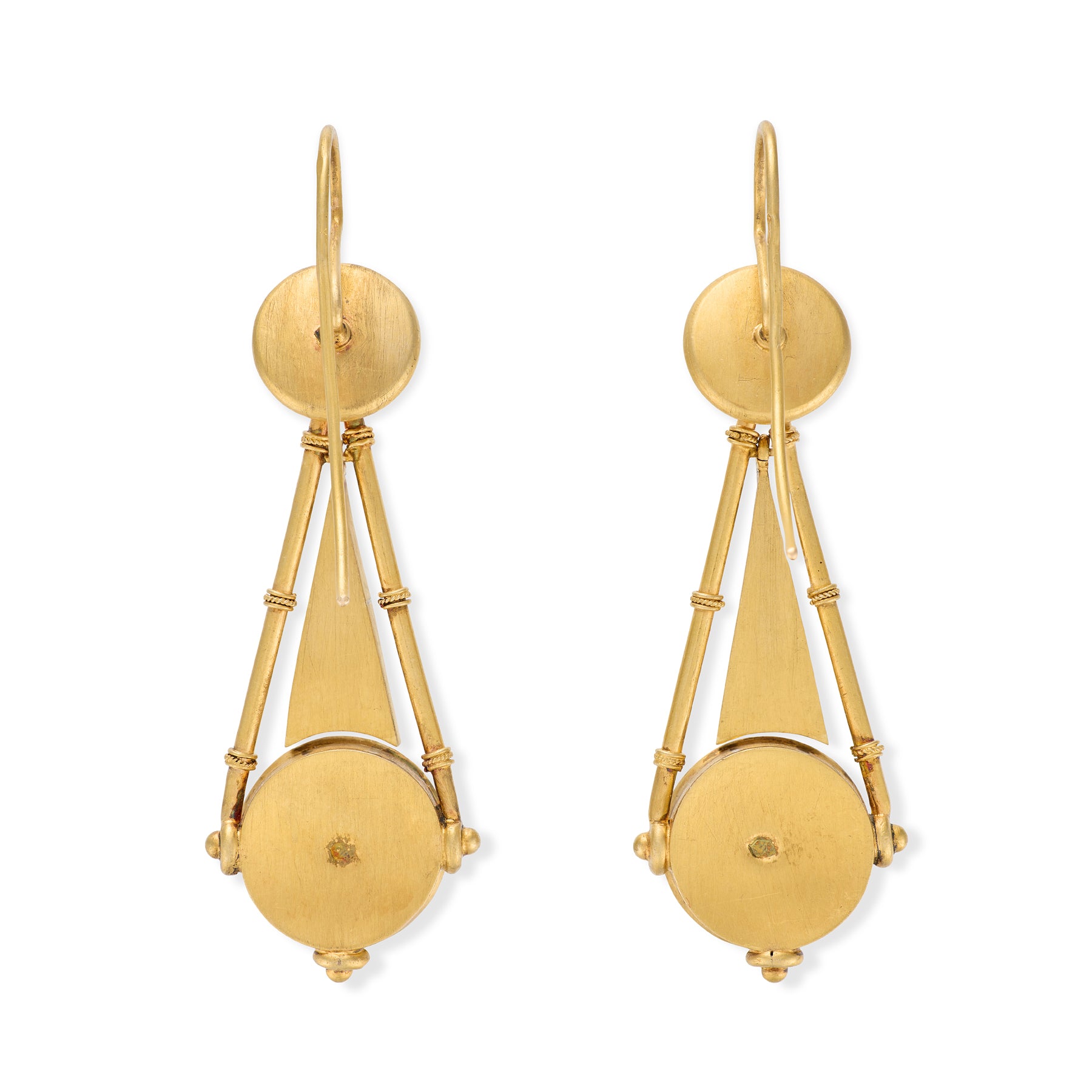 Grand Tour Micro Mosaic Egyptian Revival Earrings