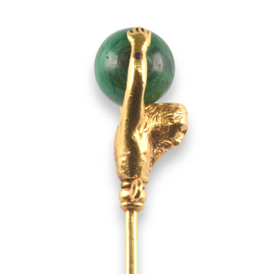 19th Century Stickpin of Atlas - Wildsmith Jewellery