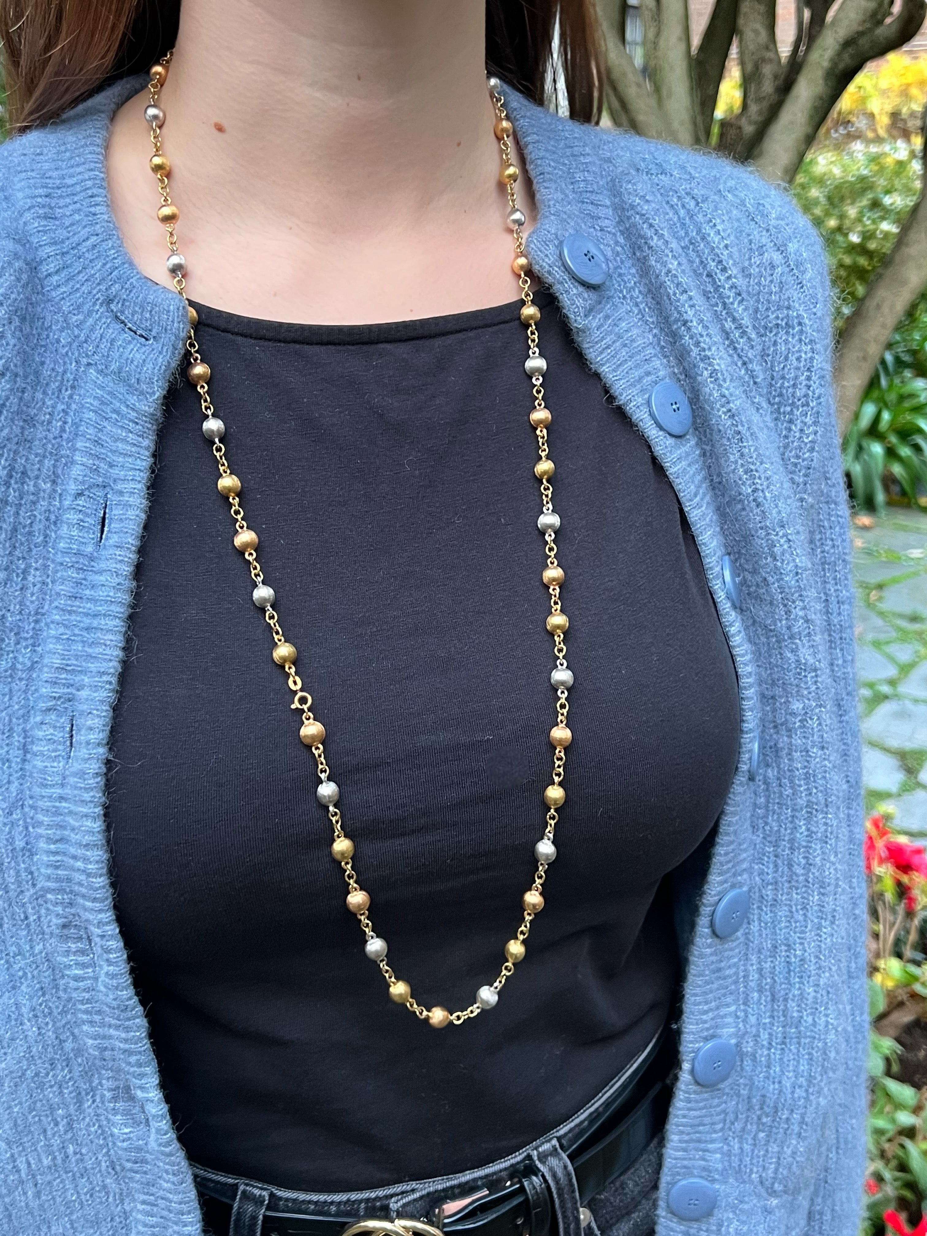 18ct Rose, White & Yellow Gold Necklace - Wildsmith Jewellery