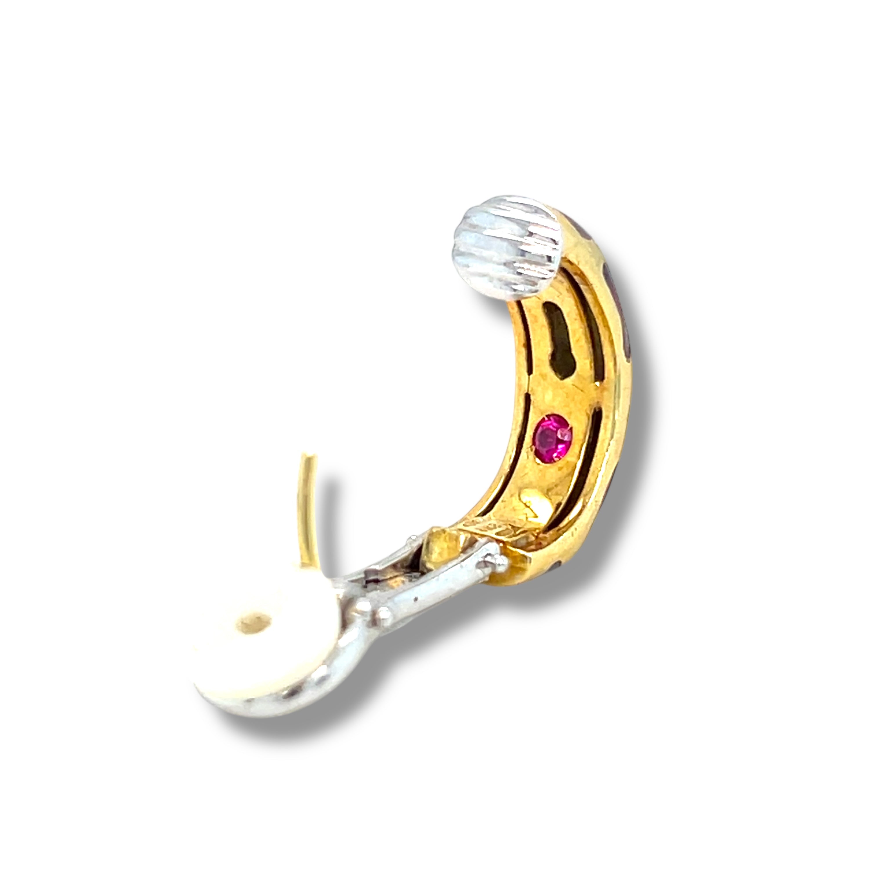 Gold & Enamel 'Giraffe' Earrings by Roberto Coin - Wildsmith Jewellery