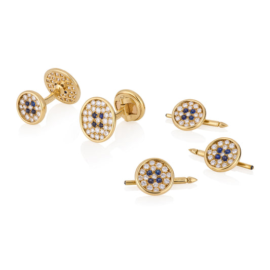 Diamond & Sapphire Cufflinks by Boucheron