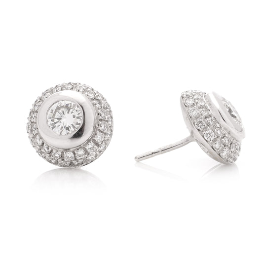 Diamond Cluster Earrings - Wildsmith Jewellery