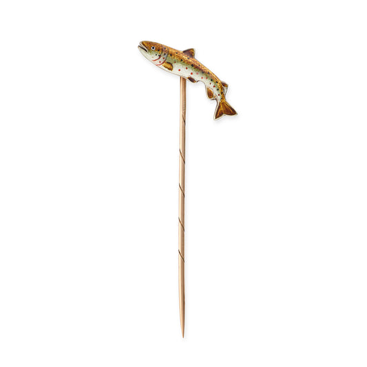 Vintage Enamel Fish Stickpin - Wildsmith Jewellery