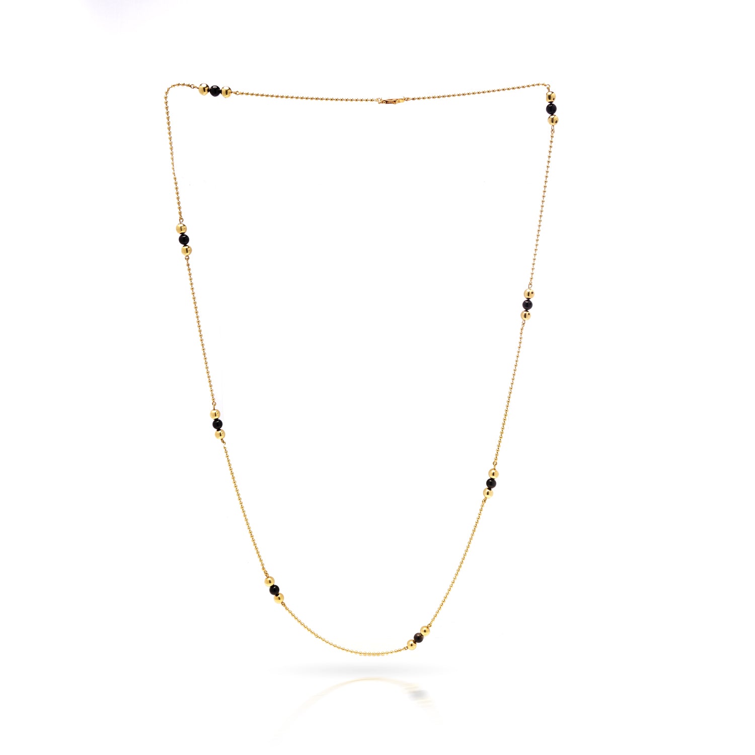 18ct Gold & Onyx Chain Necklace - Wildsmith Jewellery