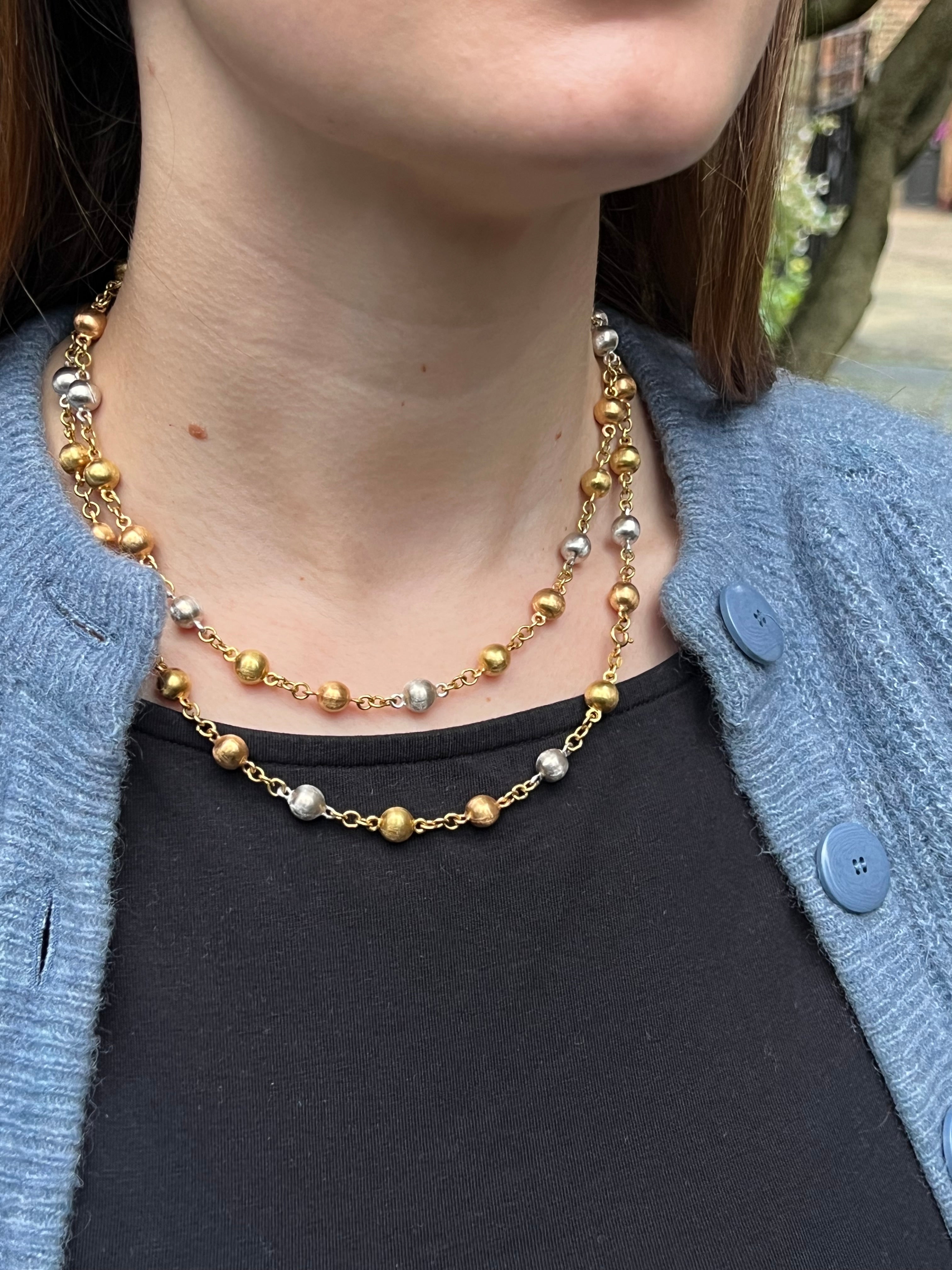 18ct Rose, White & Yellow Gold Necklace - Wildsmith Jewellery