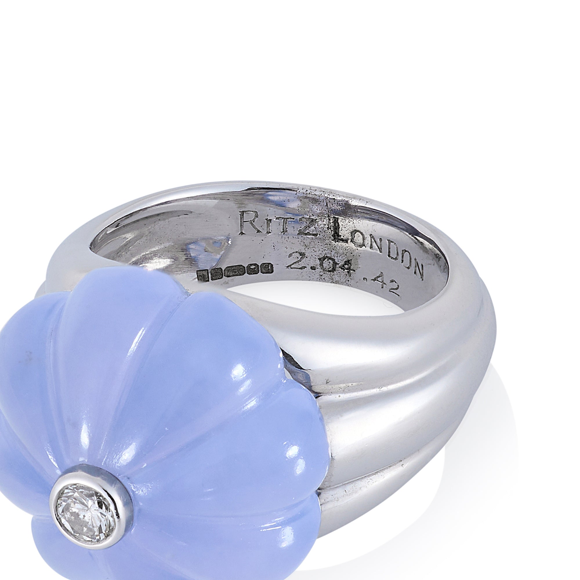 Chalcedony & Diamond Ring, by Ritz Fine Jewellery - Wildsmith Jewellery