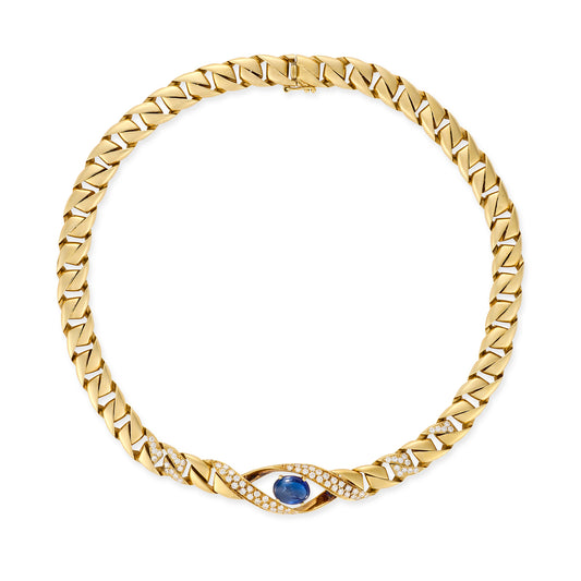 Vintage Cartier Sapphire & Diamond Collar