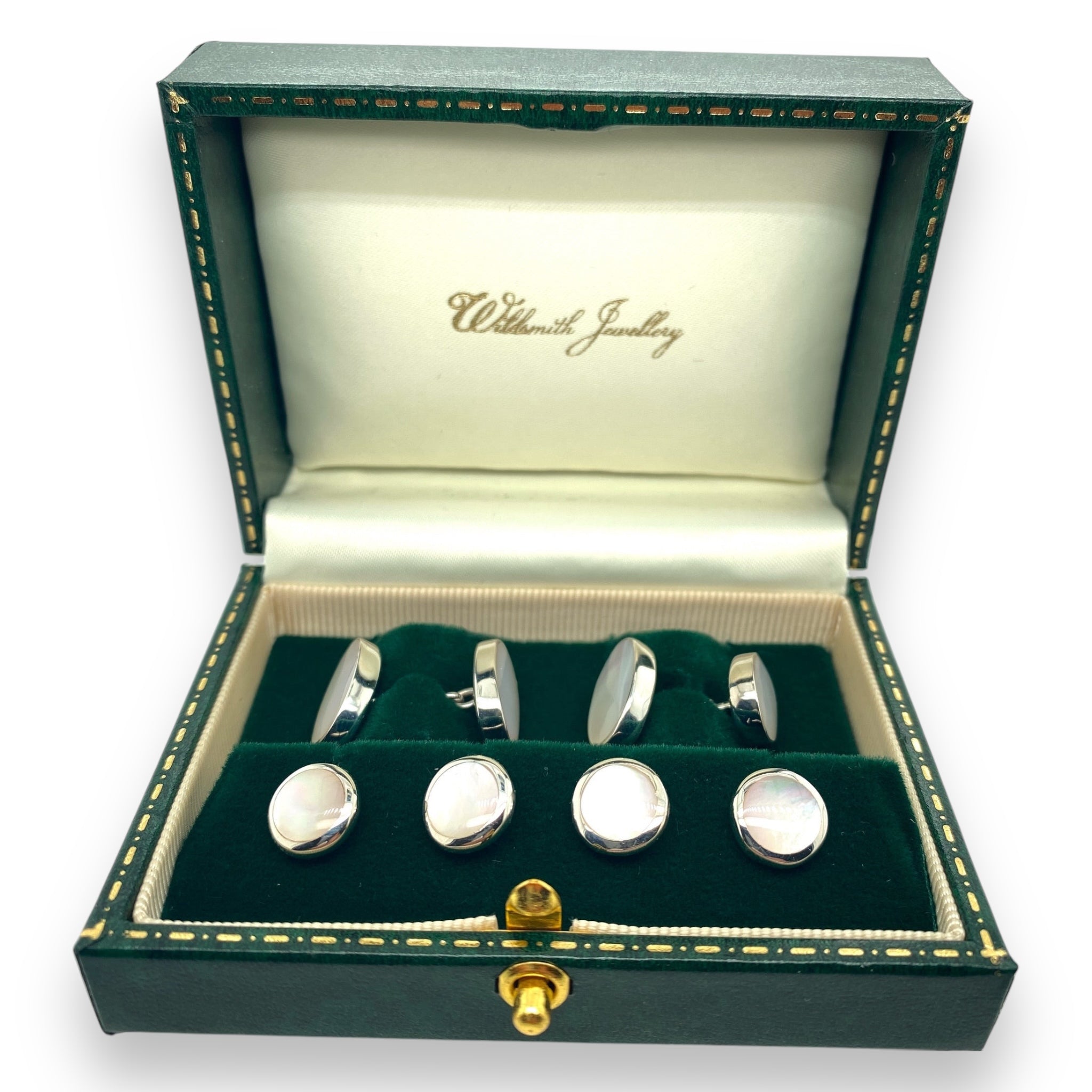 Mother of Pearl Cufflinks & Dress Shirt Studs - Wildsmith Jewellery