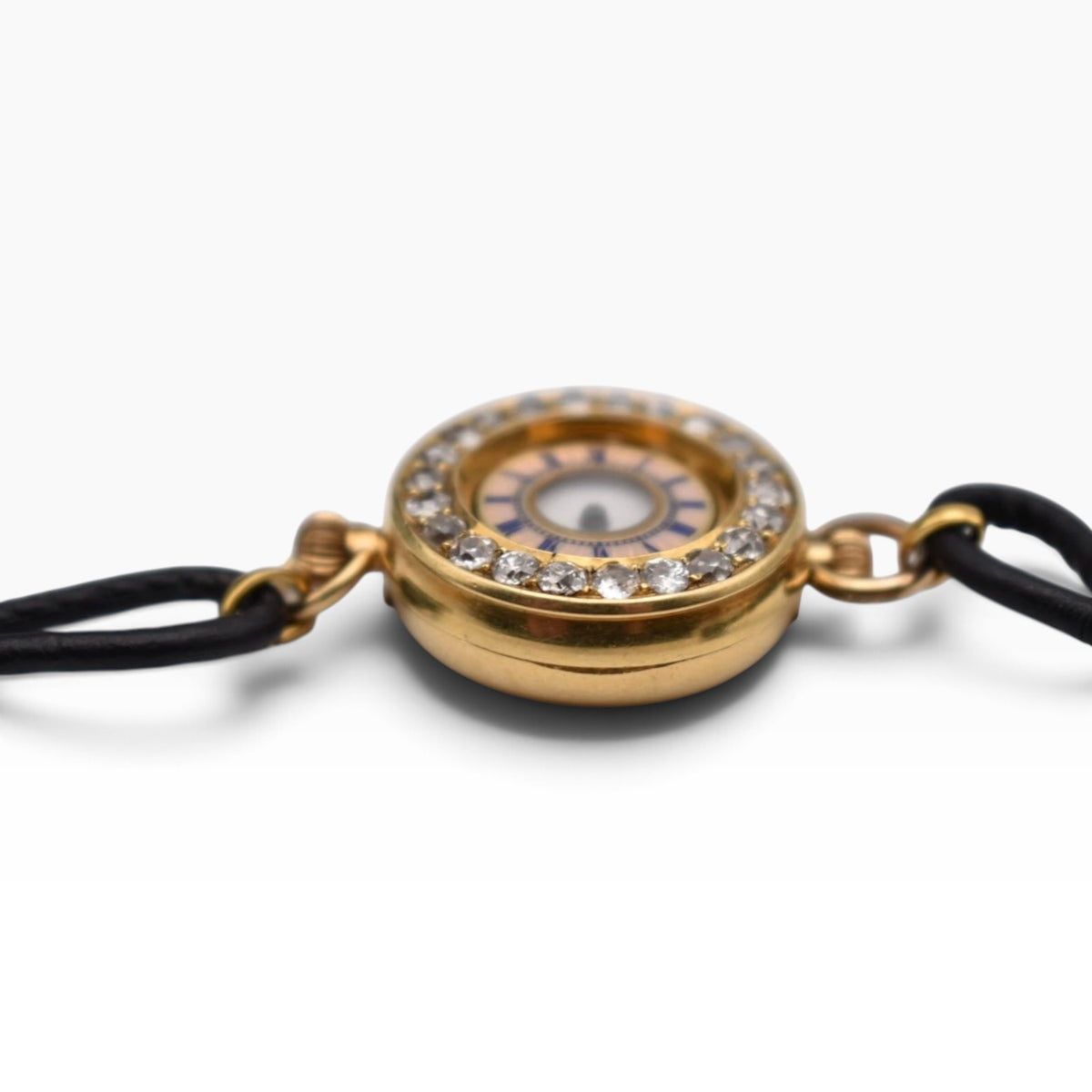 Antique Swiss 18ct Gold & Diamond Convertible Fob Watch