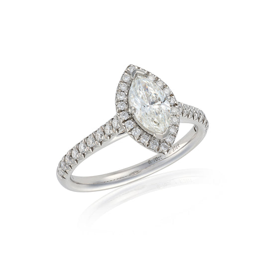 0.7ct Gia Certified Maquise Diamond Cluster Ring - Wildsmith Jewellery