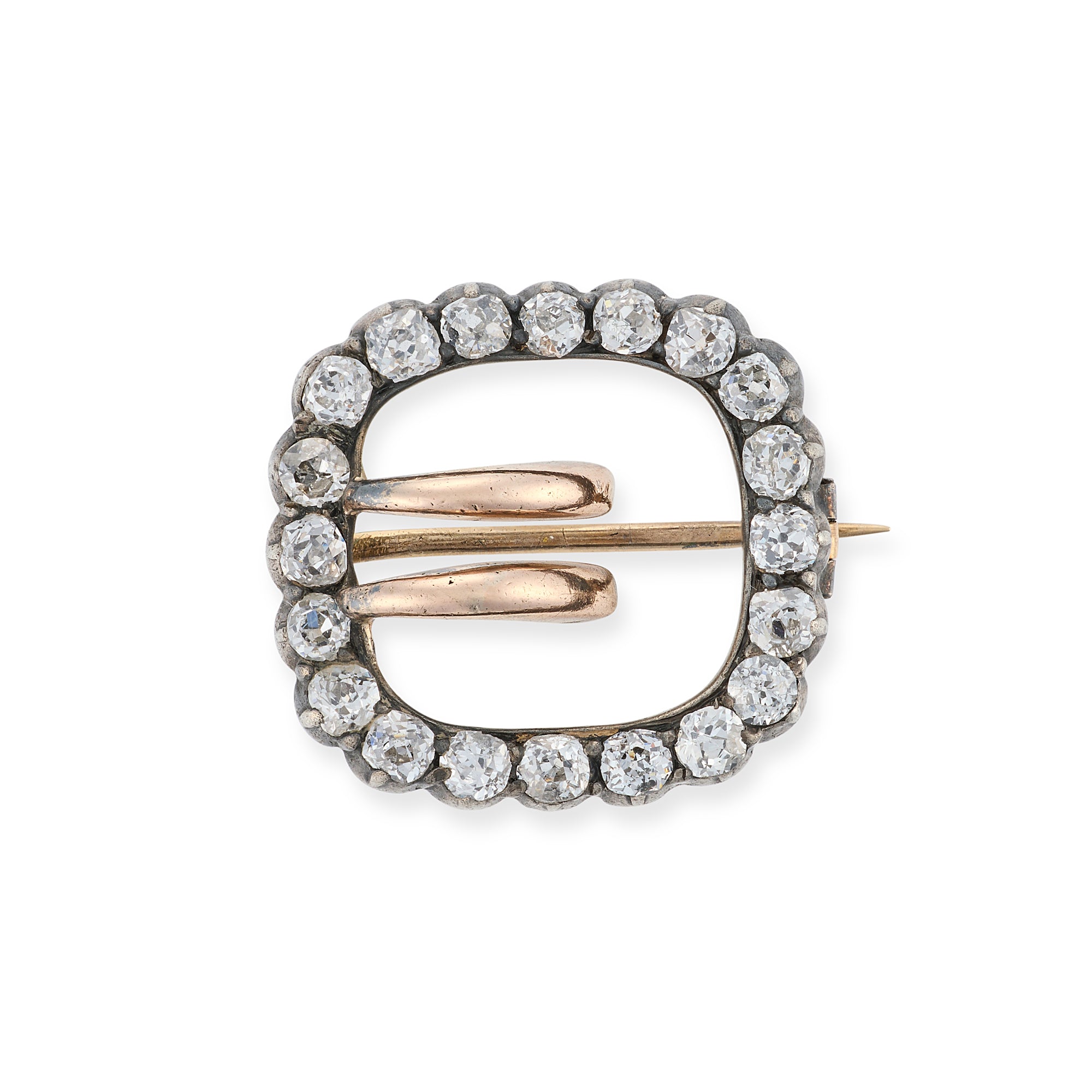 Victorian Old Cut Diamond Buckle Brooch - Wildsmith Jewellery