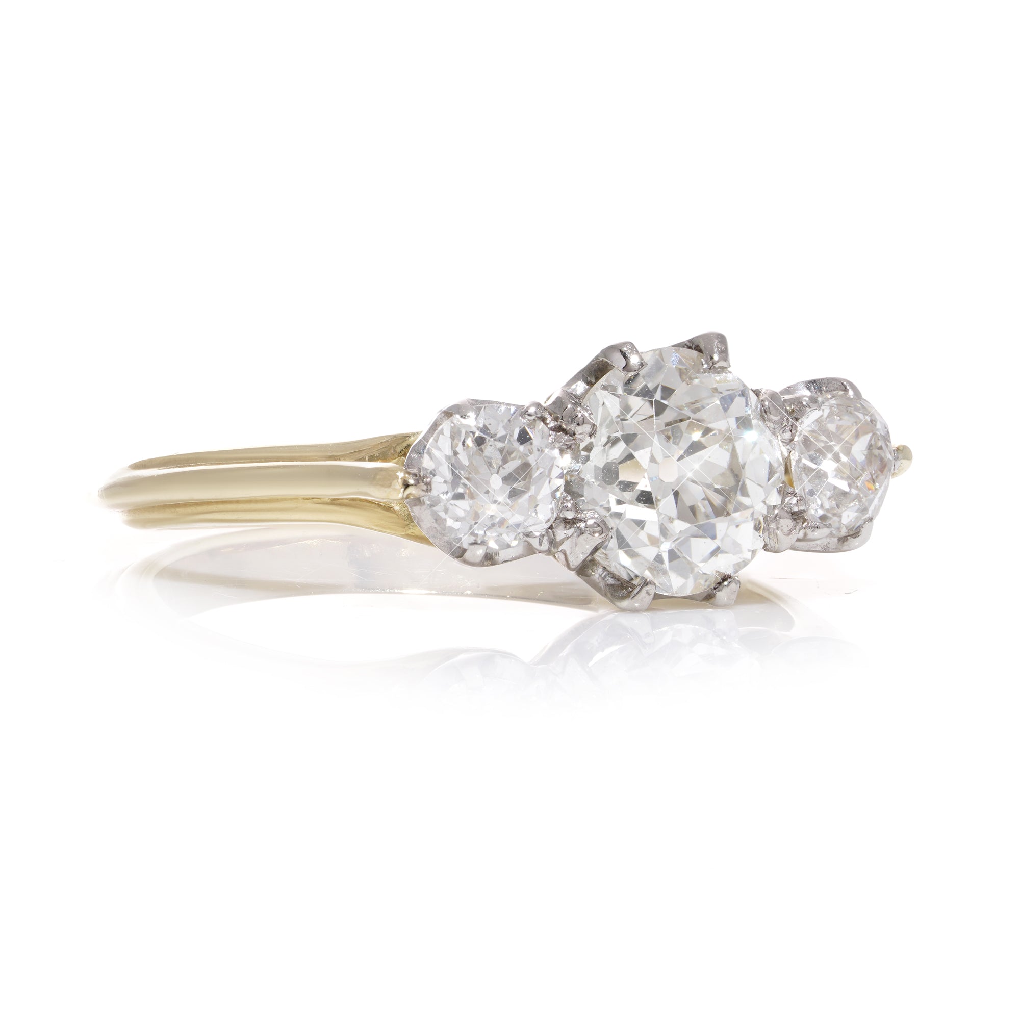Old Cut Diamond Three Stone Engagement Ring - Wildsmith Jewellery