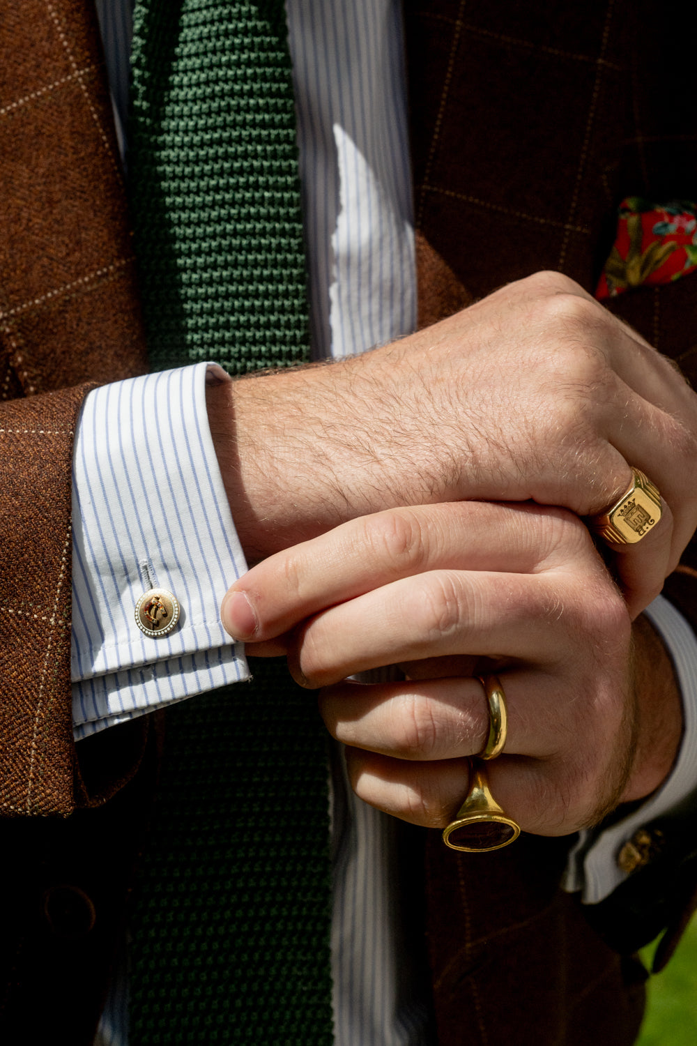Victorian 18ct Gold & Enamel Equestrian Cufflinks - Wildsmith Jewellery