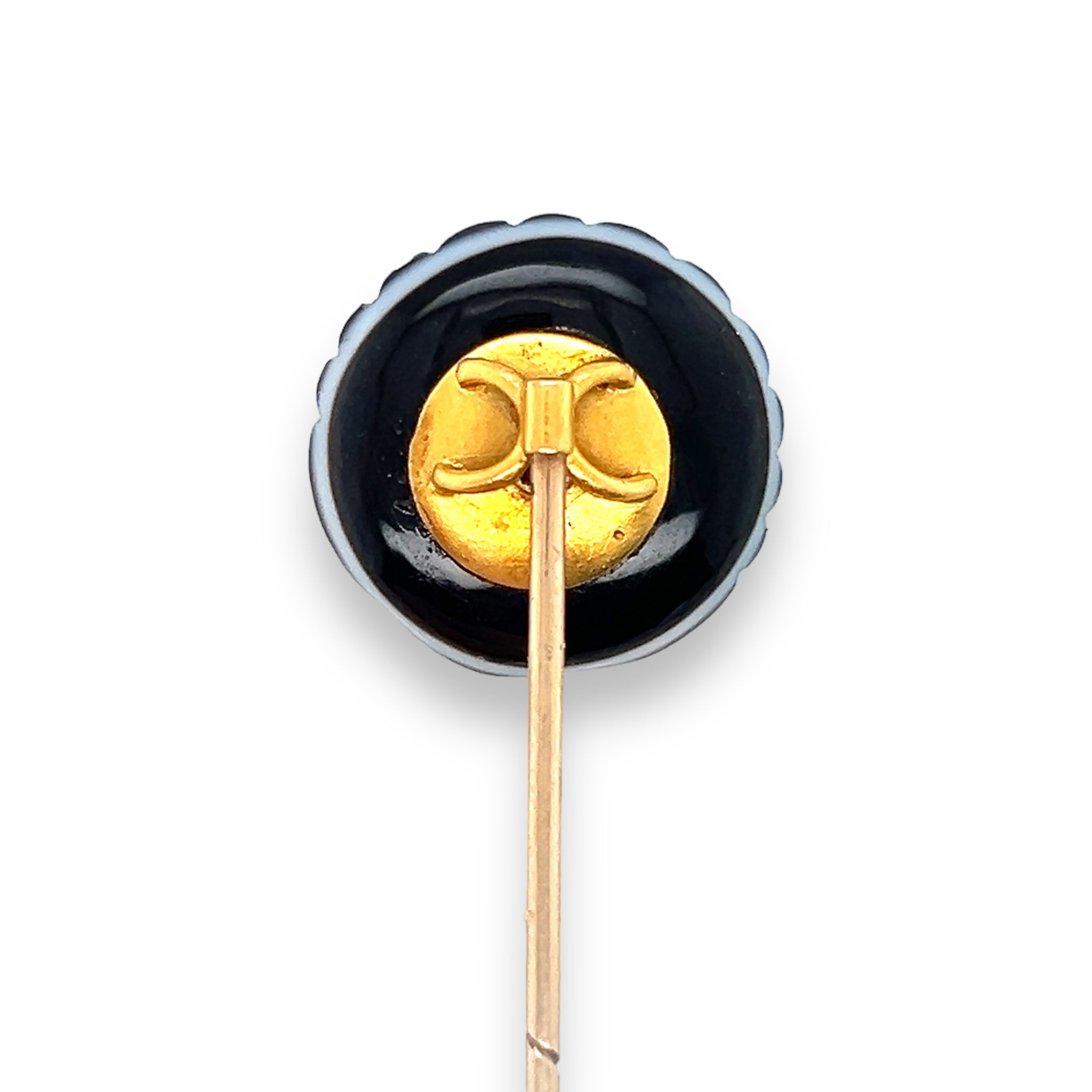Victorian Shell Agate & Diamond Stickpin - Wildsmith Jewellery