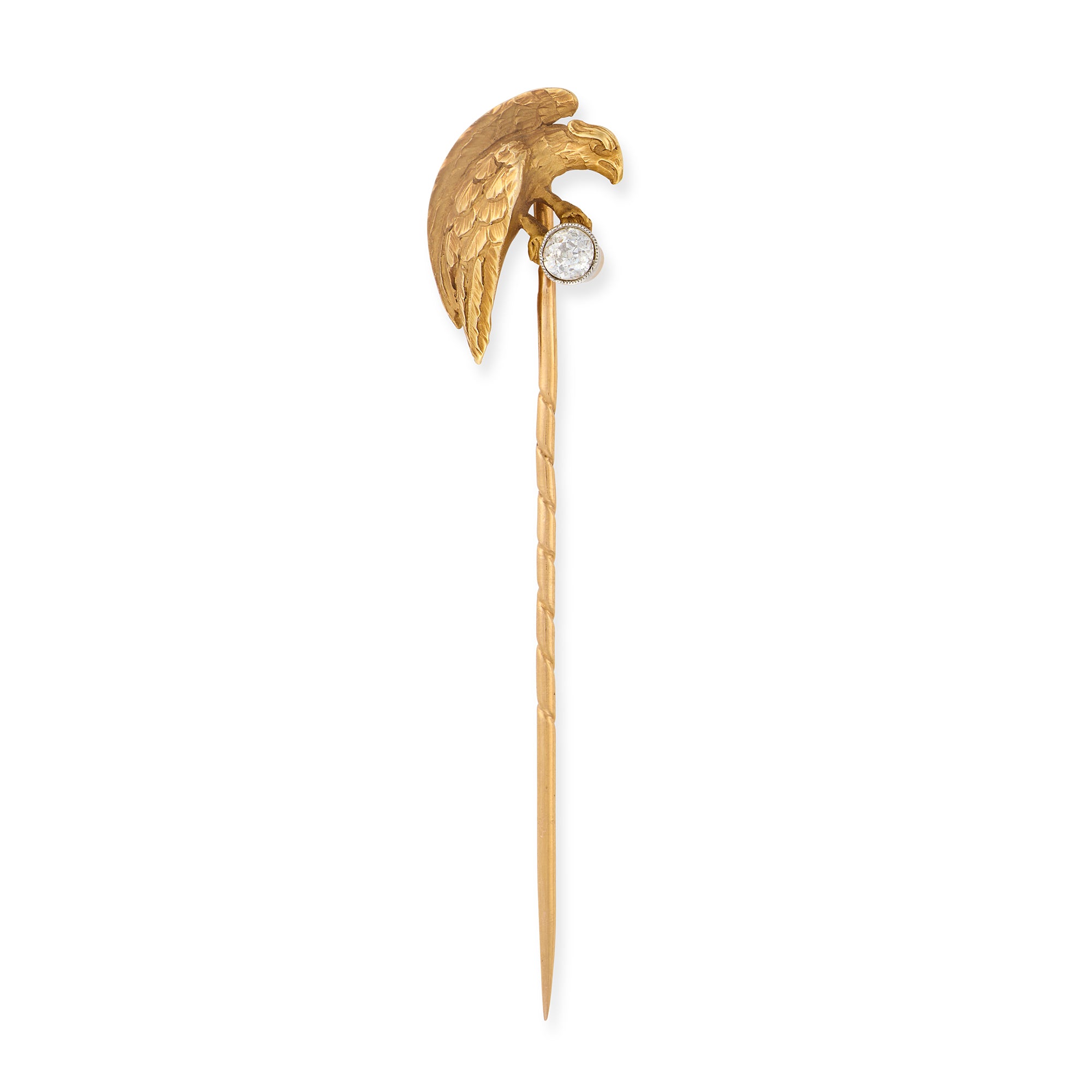 Edwardian 18ct Gold & Diamond Eagle Stickpin - Wildsmith Jewellery