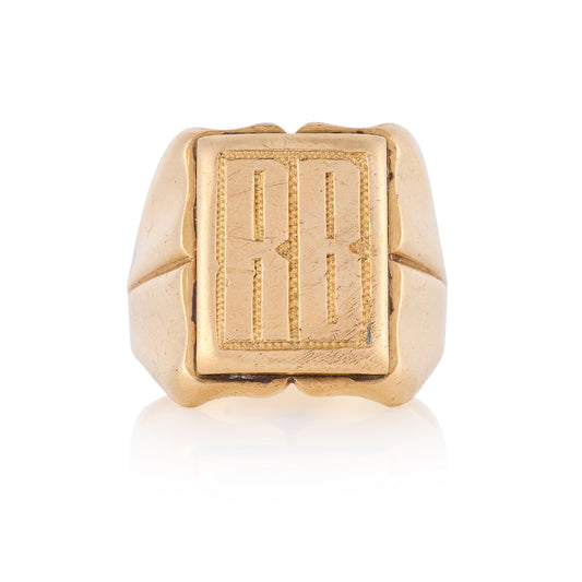 French 18ct Gold Signet Ring, 24g - Wildsmith Jewellery