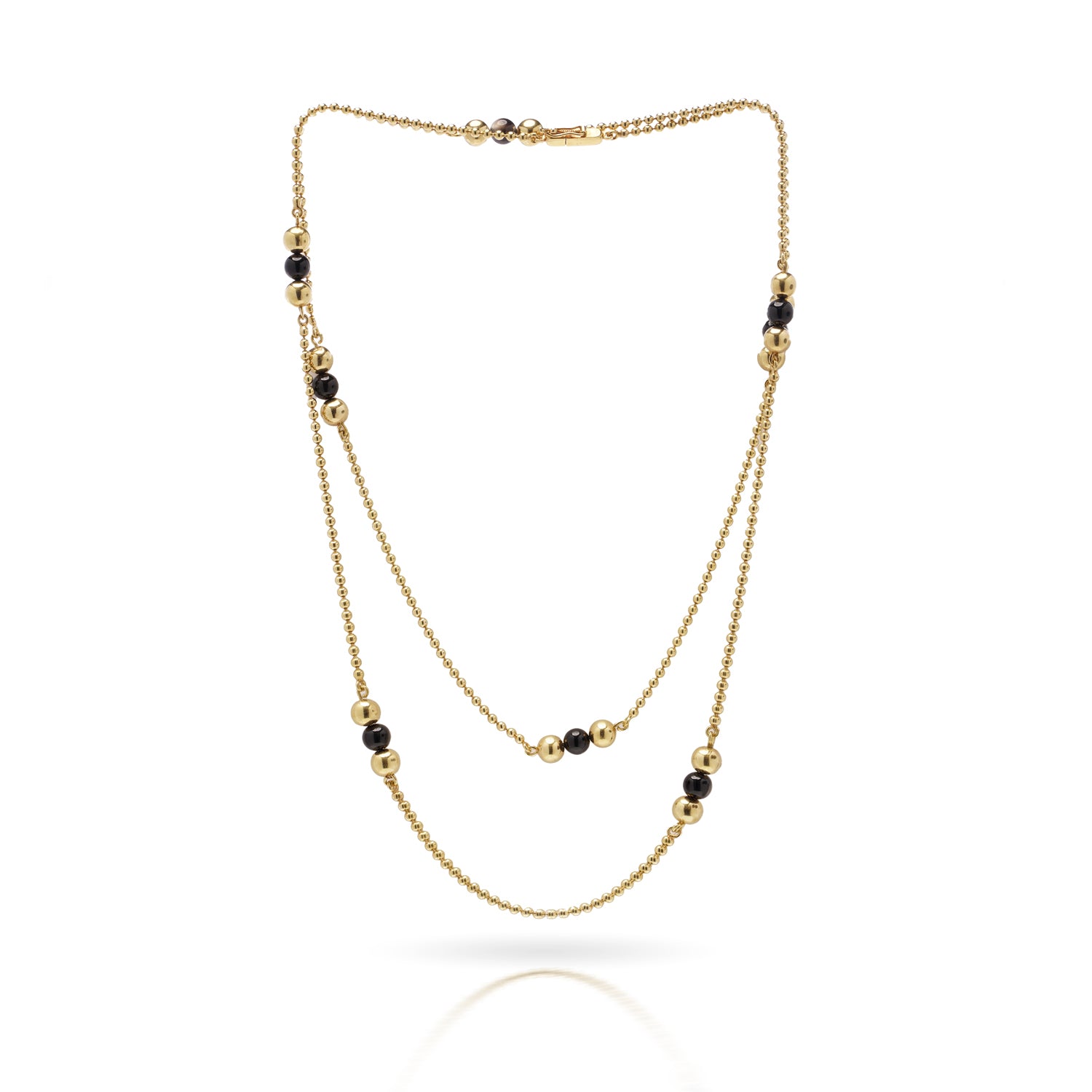 18ct Gold & Onyx Chain Necklace - Wildsmith Jewellery
