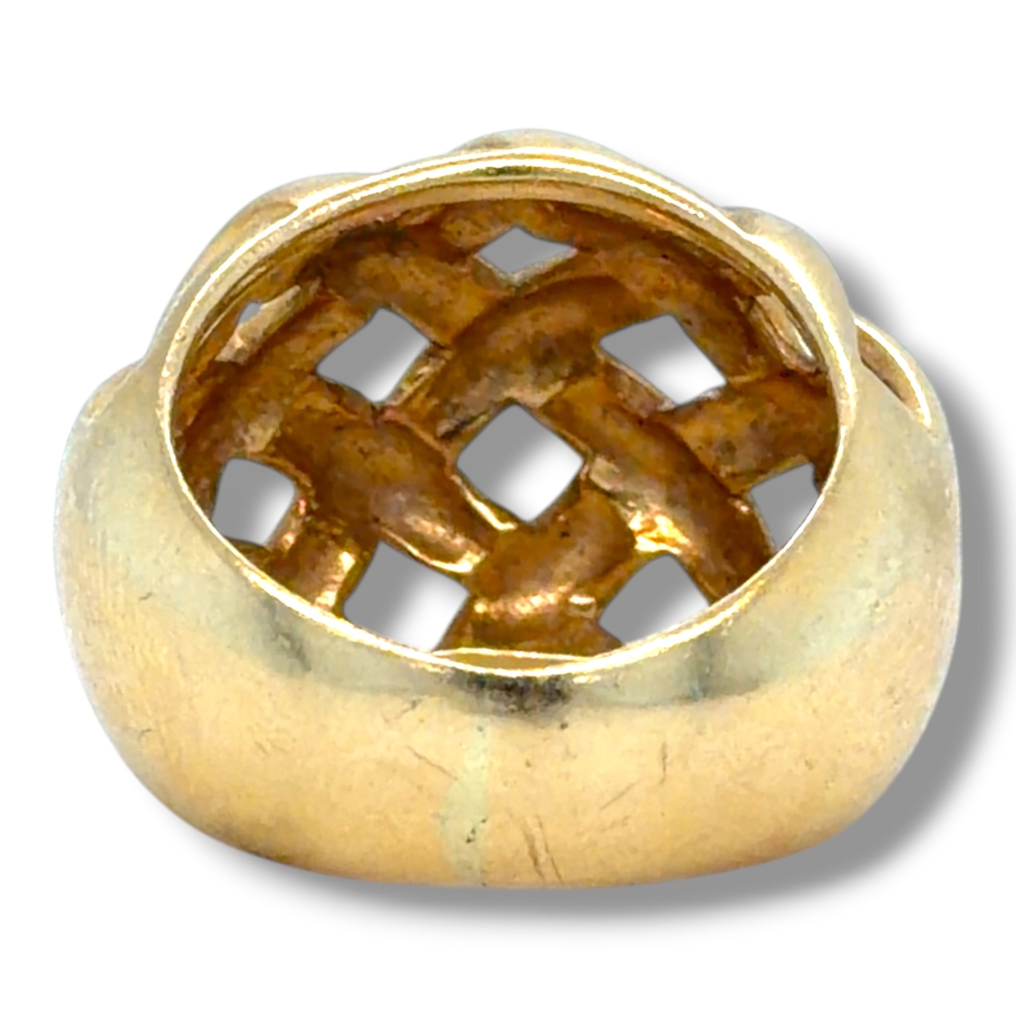 Vintage 18ct Gold Lattice Ring