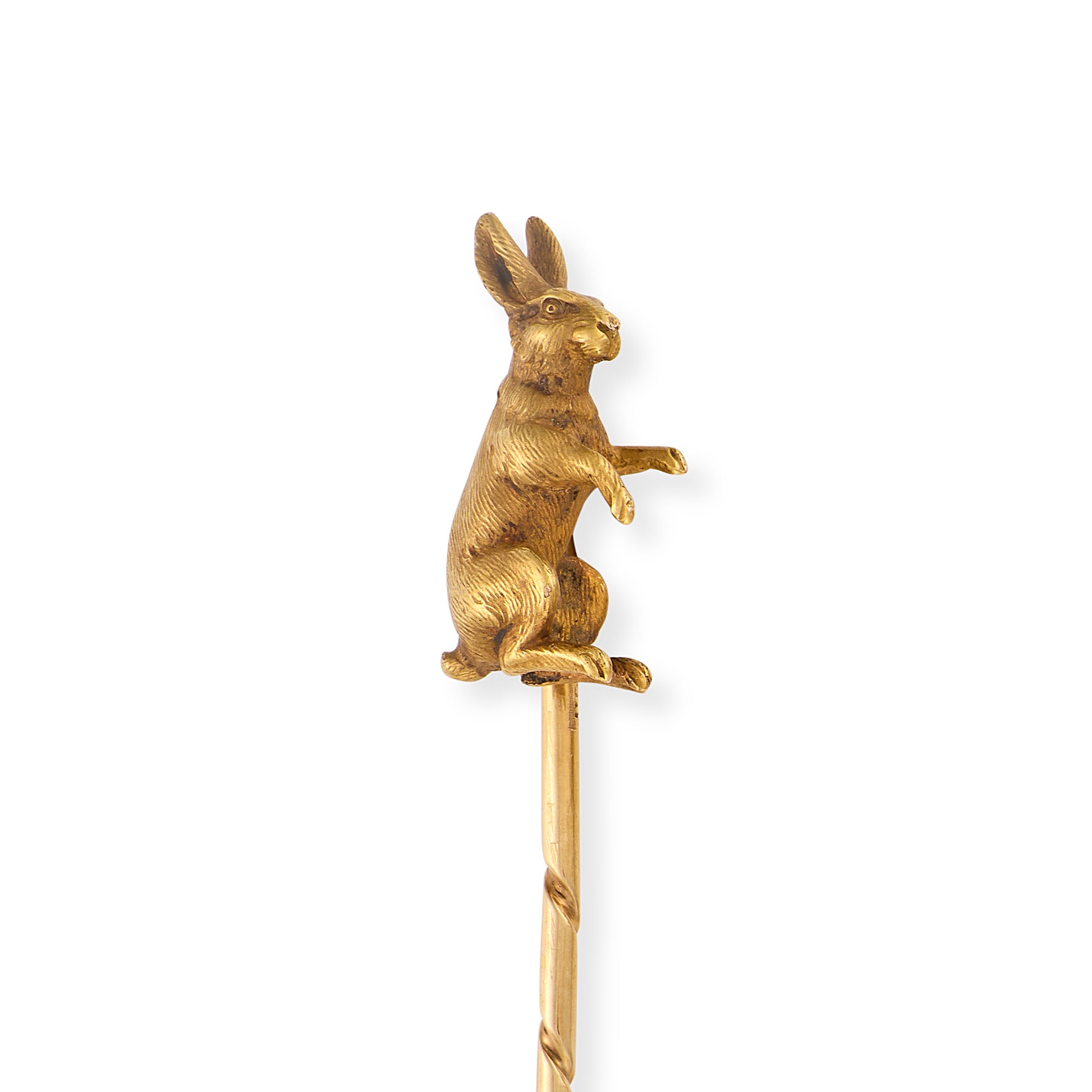 Antique Gold Hare Stickpin
