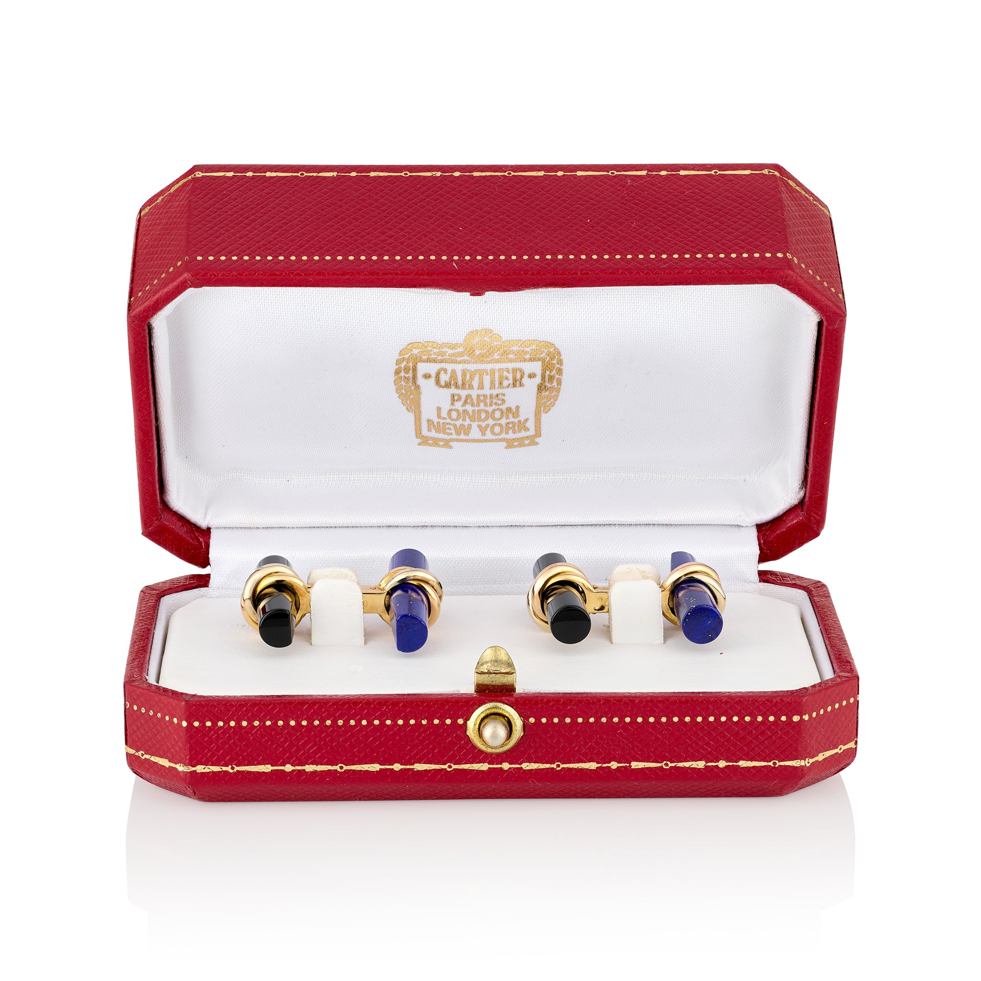 Cartier Tri Colour Interchangeable Baton Cufflinks - Wildsmith Jewellery
