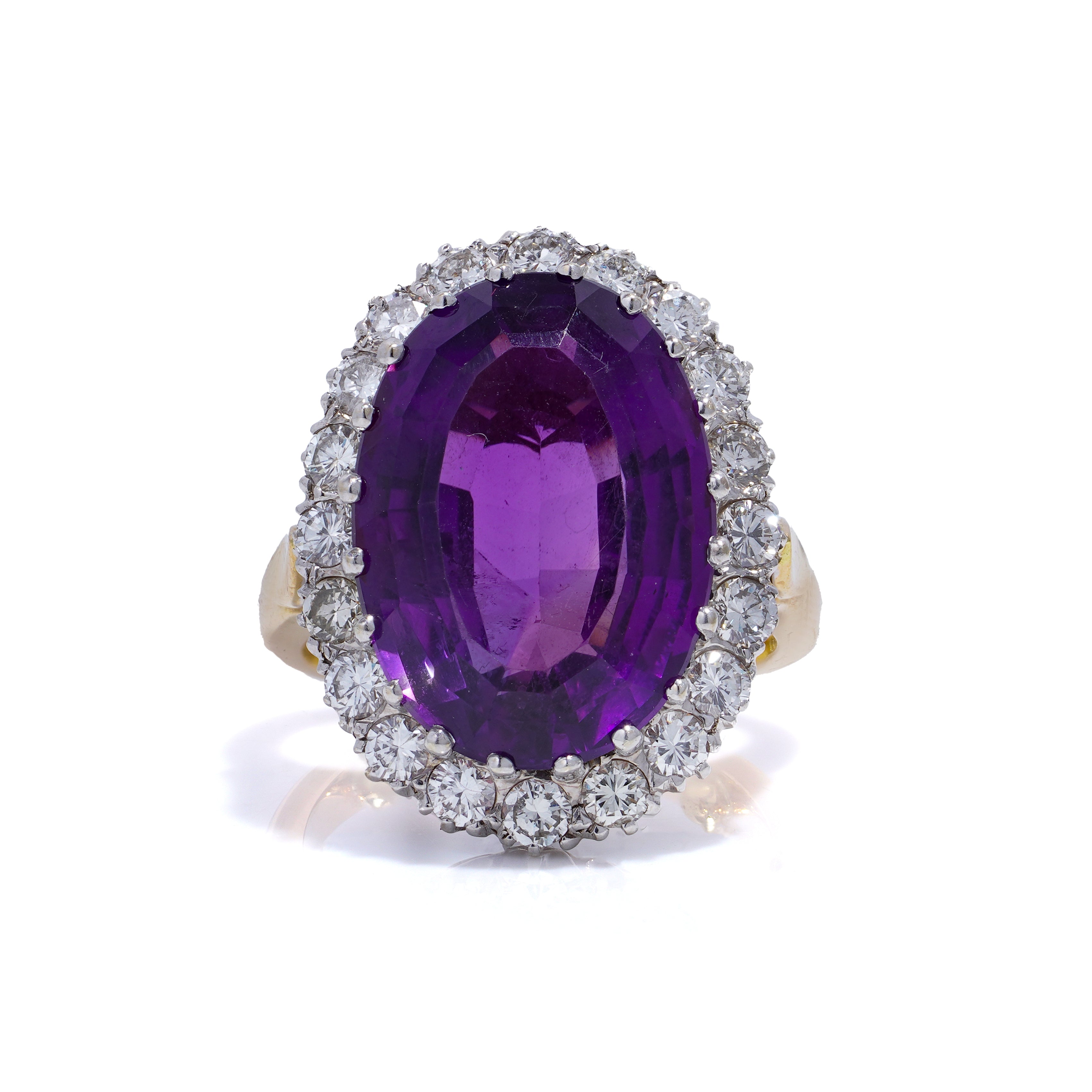 1950s Amethyst & Diamond Ring - Wildsmith Jewellery
