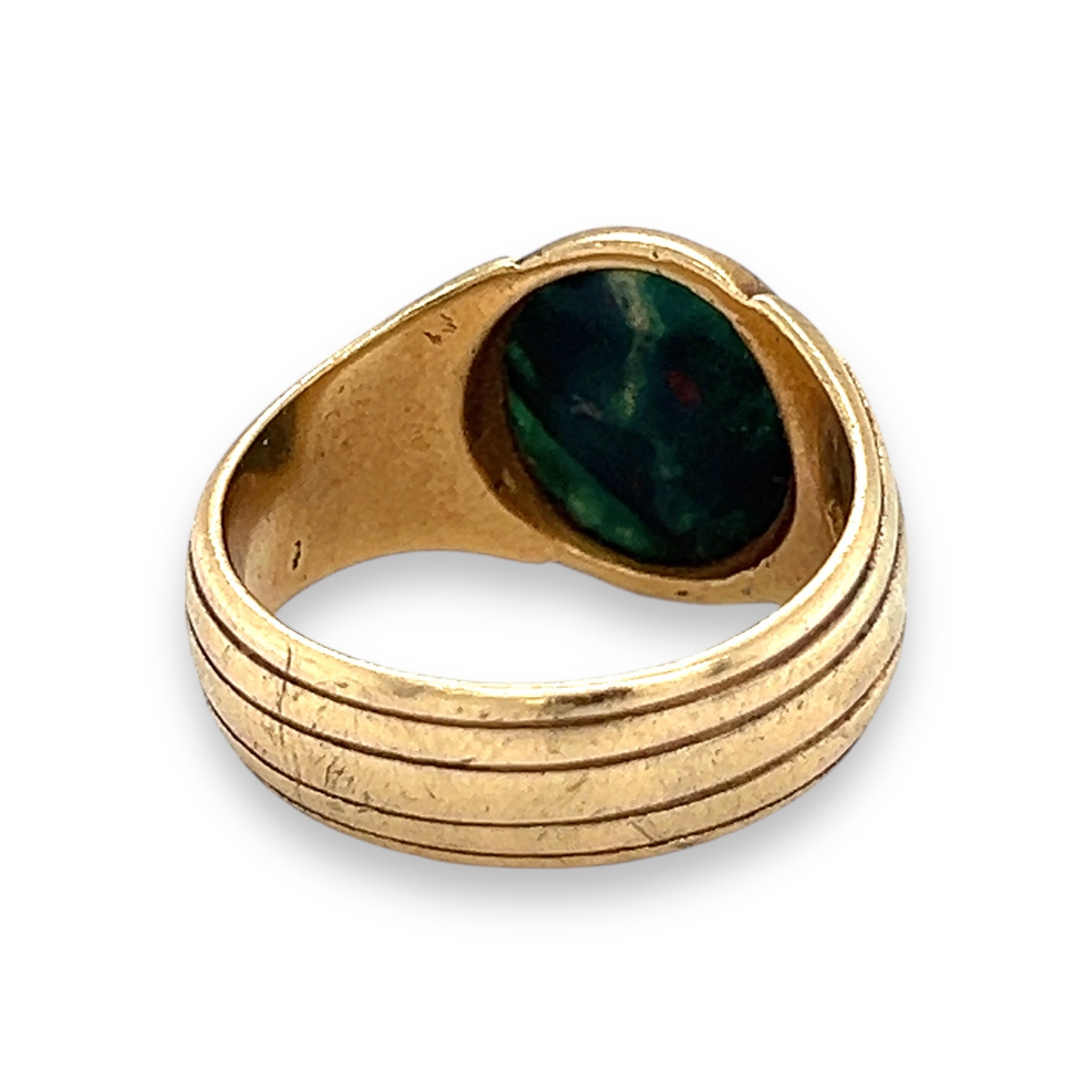 Victorian 18ct Gold & Bloodstone Signet Ring - Wildsmith Jewellery