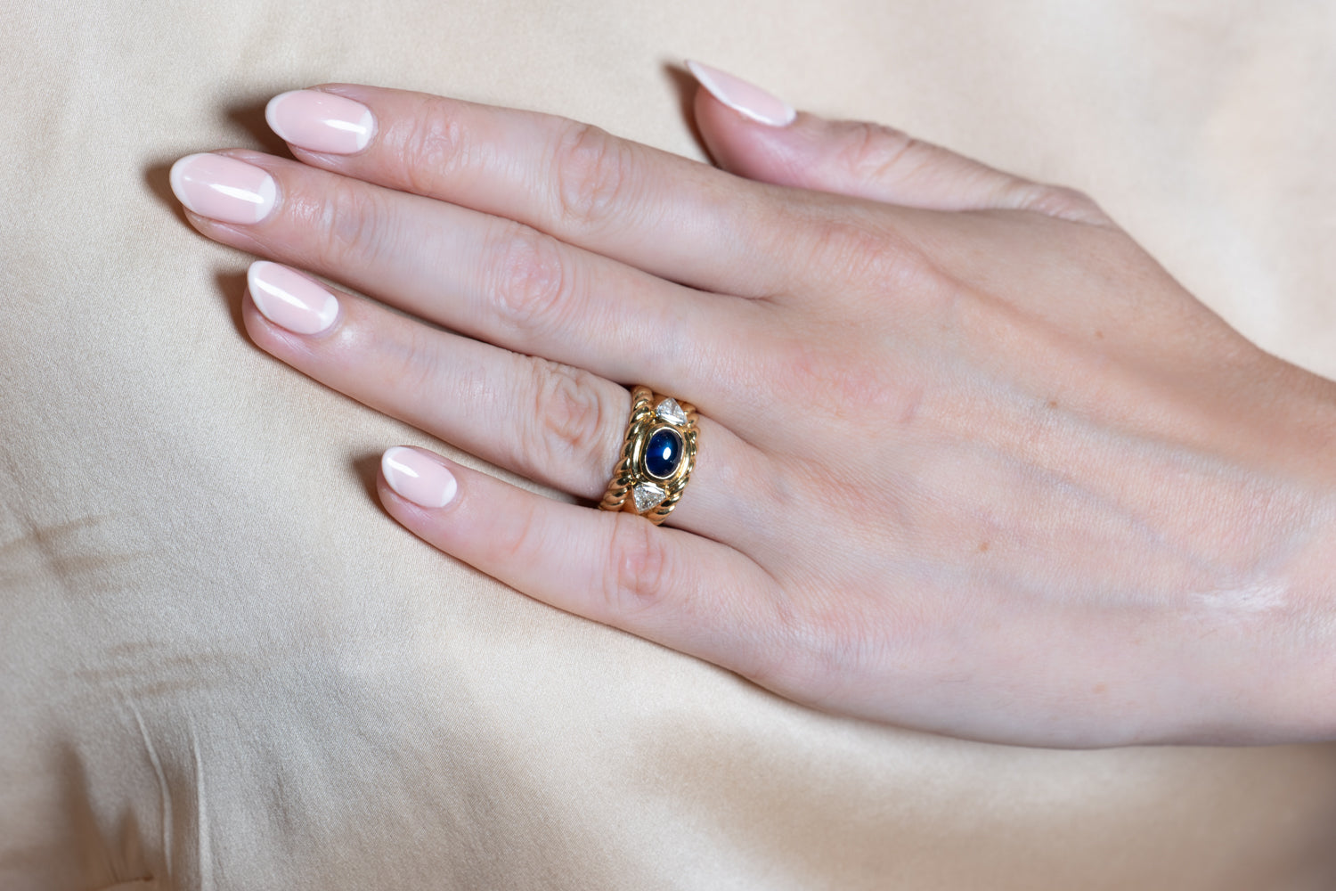 18ct Yellow Gold Sapphire and Diamond Ring - Wildsmith Jewellery