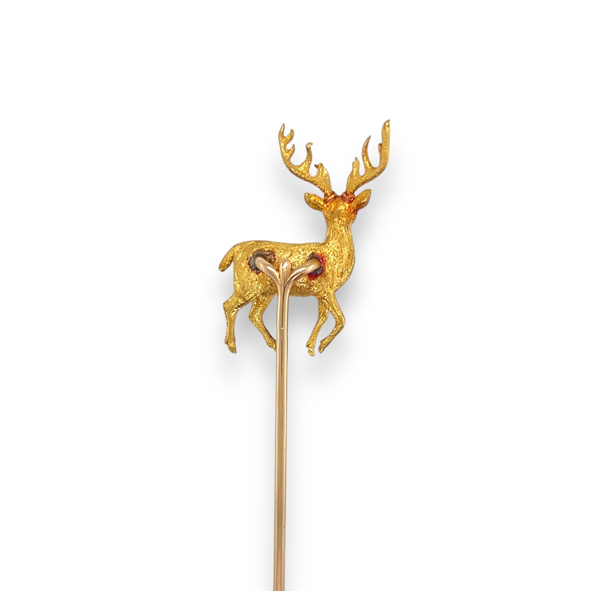 Antique Stag Stickpin, French - Wildsmith Jewellery