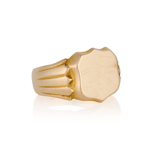 Early 20th Century 18ct Gold Shield Signet Ring - Wildsmith Jewellery