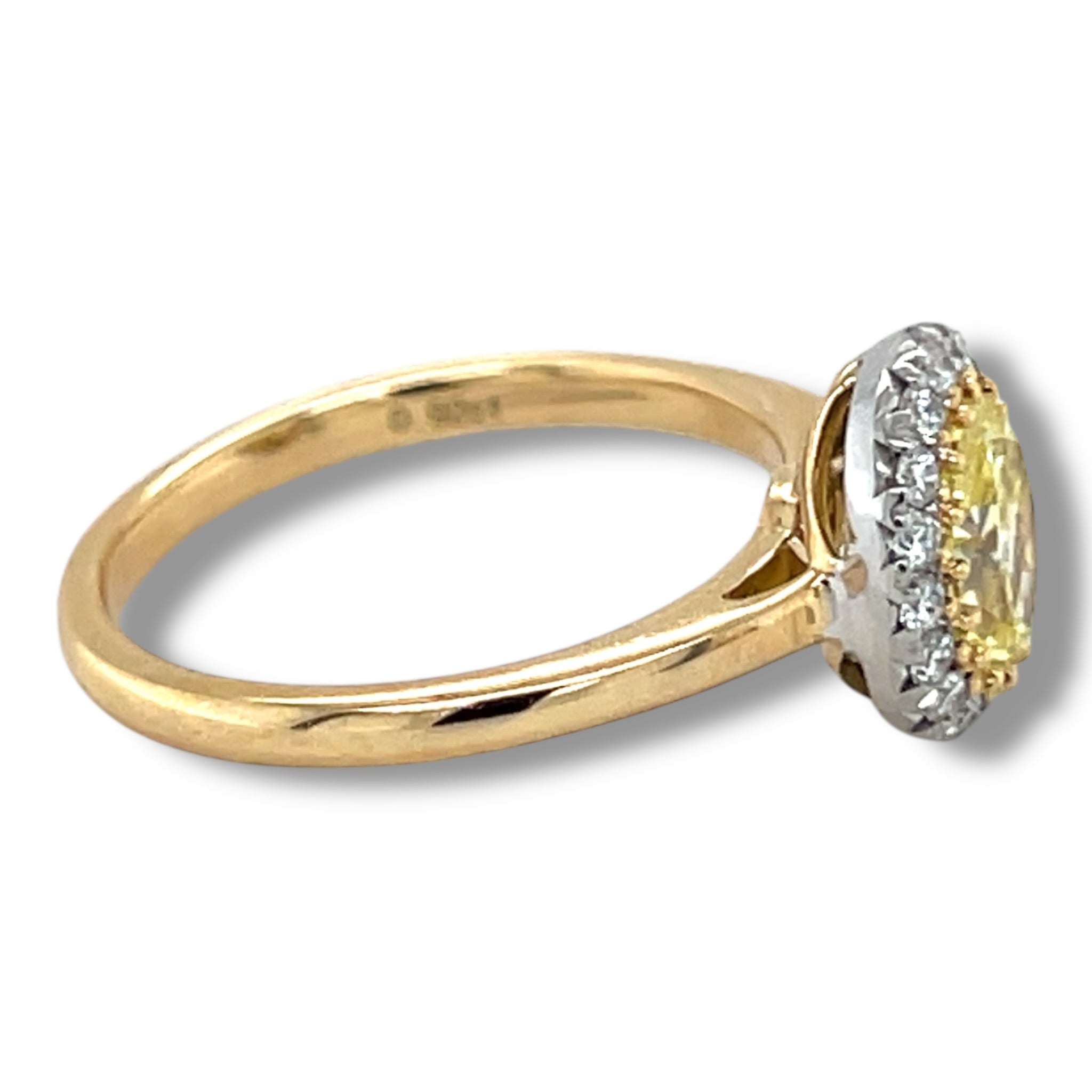 0.92cts Fancy Yellow Intense GIA Certified DIamond RIng - Wildsmith Jewellery