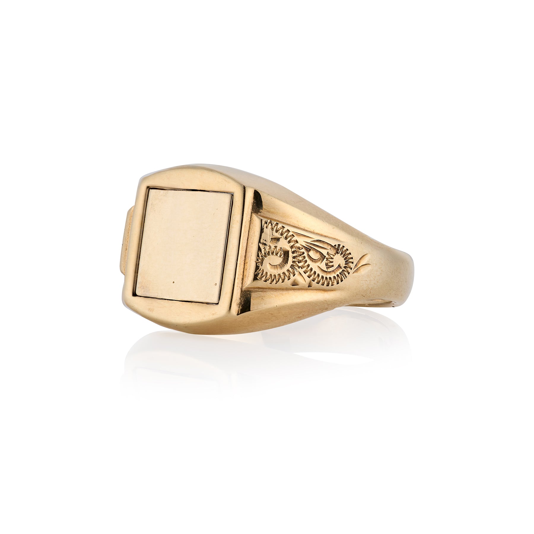 Vintage Masonic Square & Compass Swivel Signet Ring, 1979 - Wildsmith Jewellery