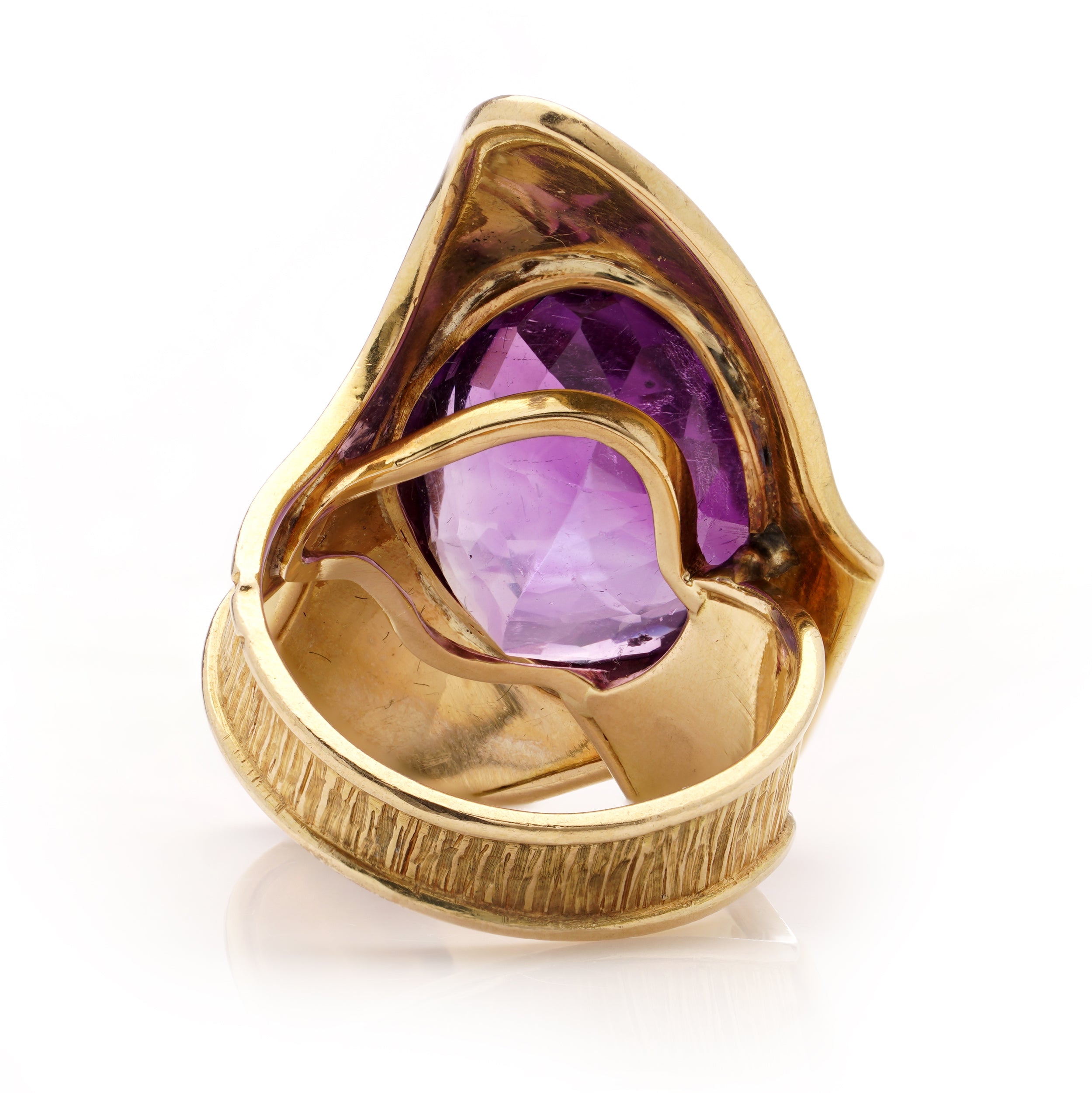 1970's 18ct Gold & Amethyst Ring, French - Wildsmith Jewellery