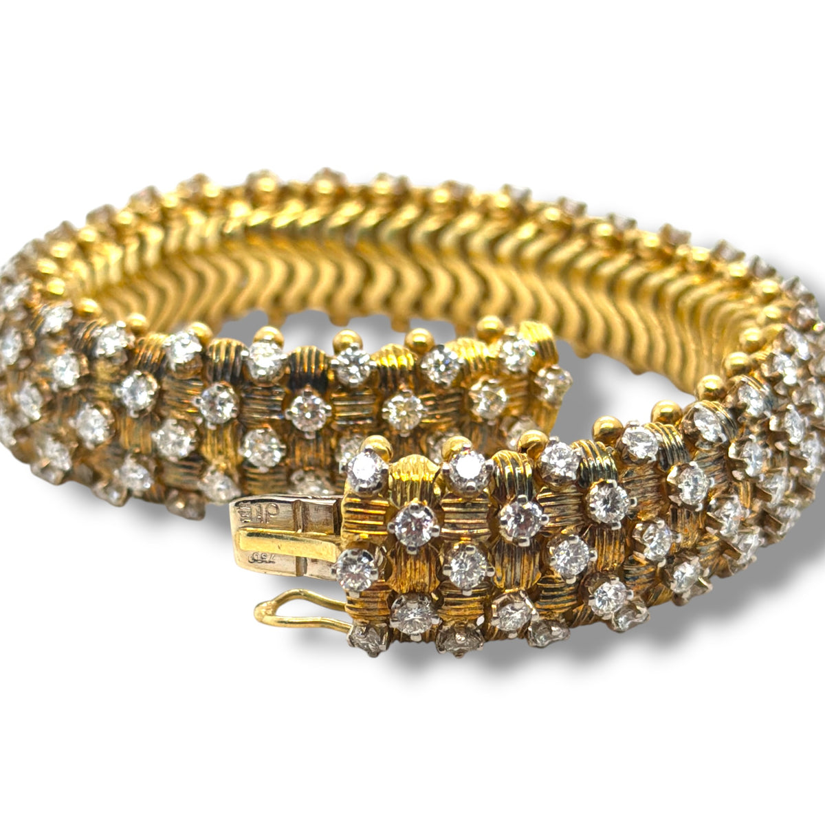Vintage 18ct Gold 11.90ct Diamond Bracelet