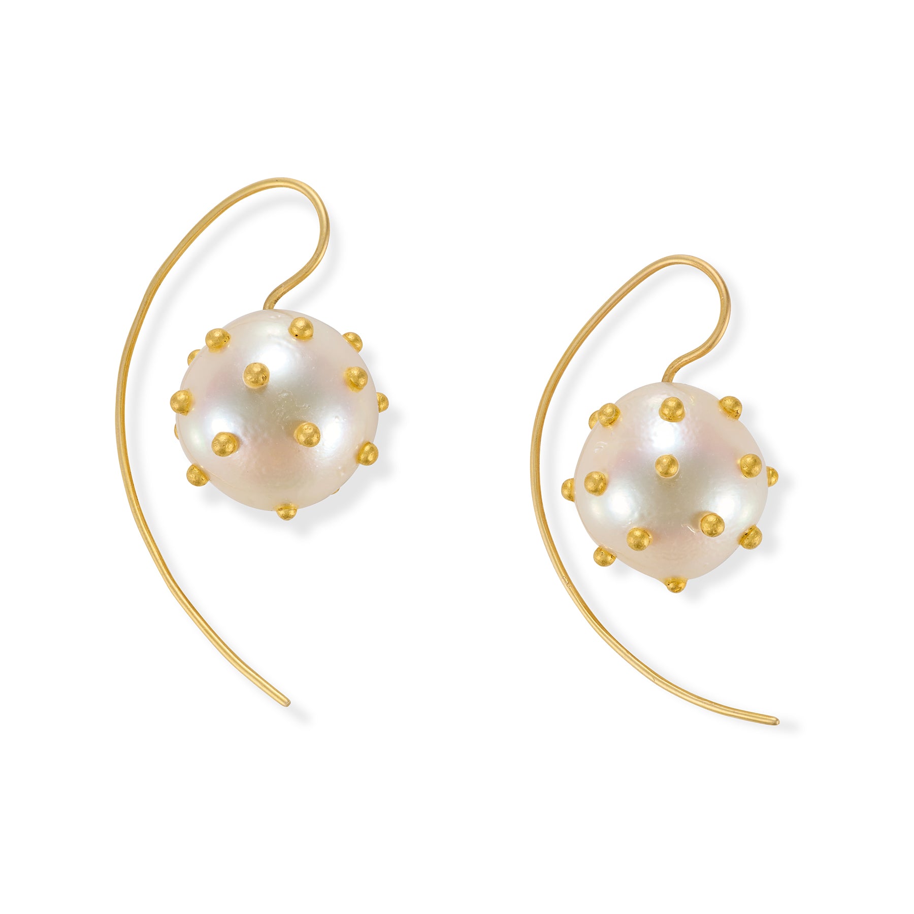 South Sea Pearl & Gold Earrings