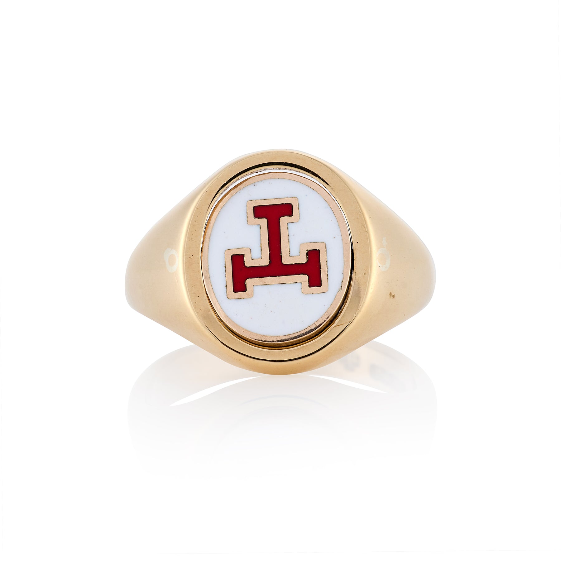 Masonic Triple Tau Swivel Signet Ring