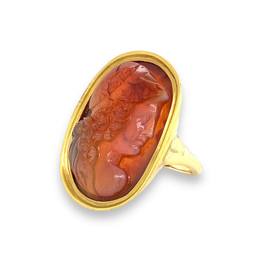 19th Century Gold and Agate Ring Depicting Ajax - Wildsmith Jewellery