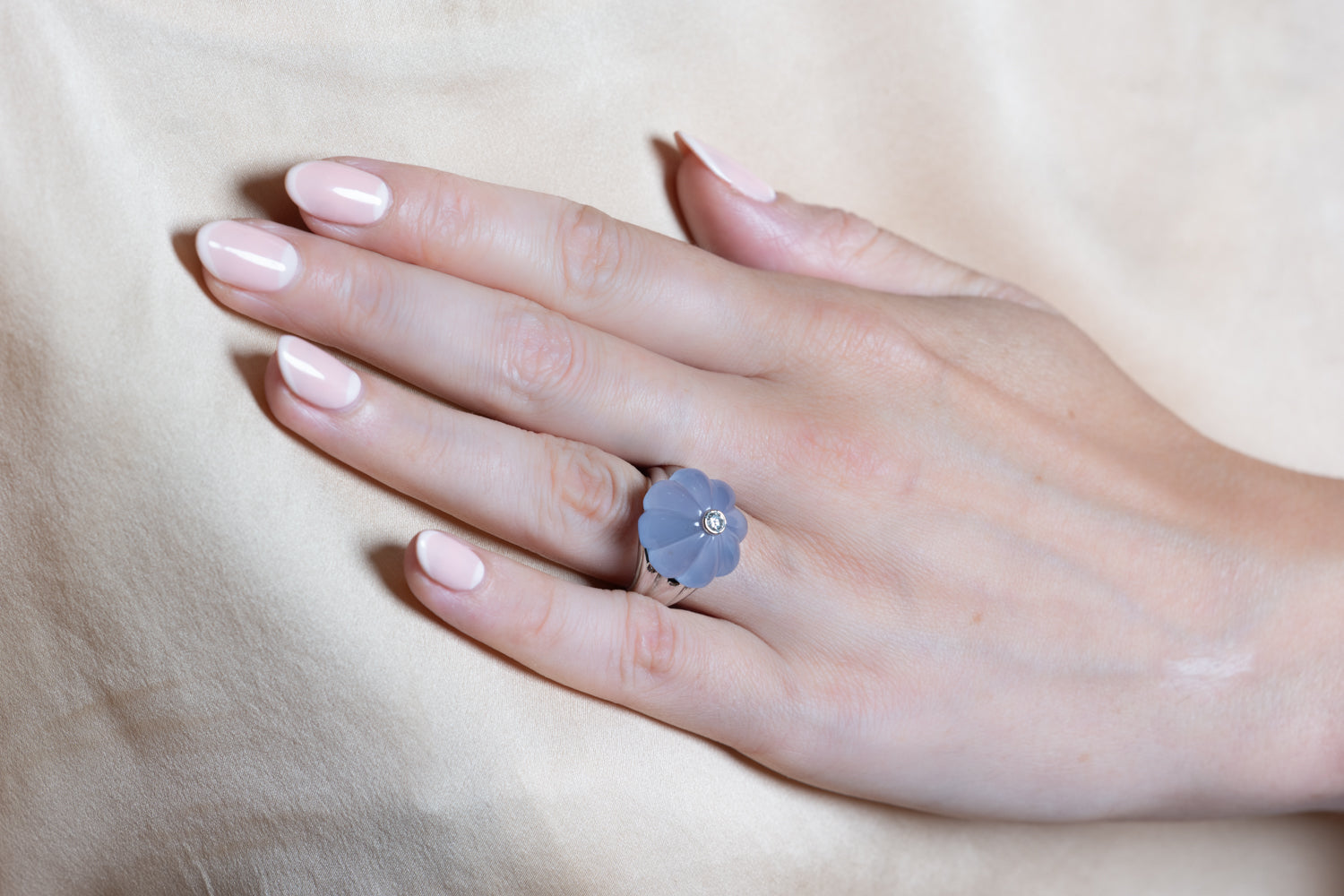 Chalcedony & Diamond Ring, by Ritz Fine Jewellery - Wildsmith Jewellery